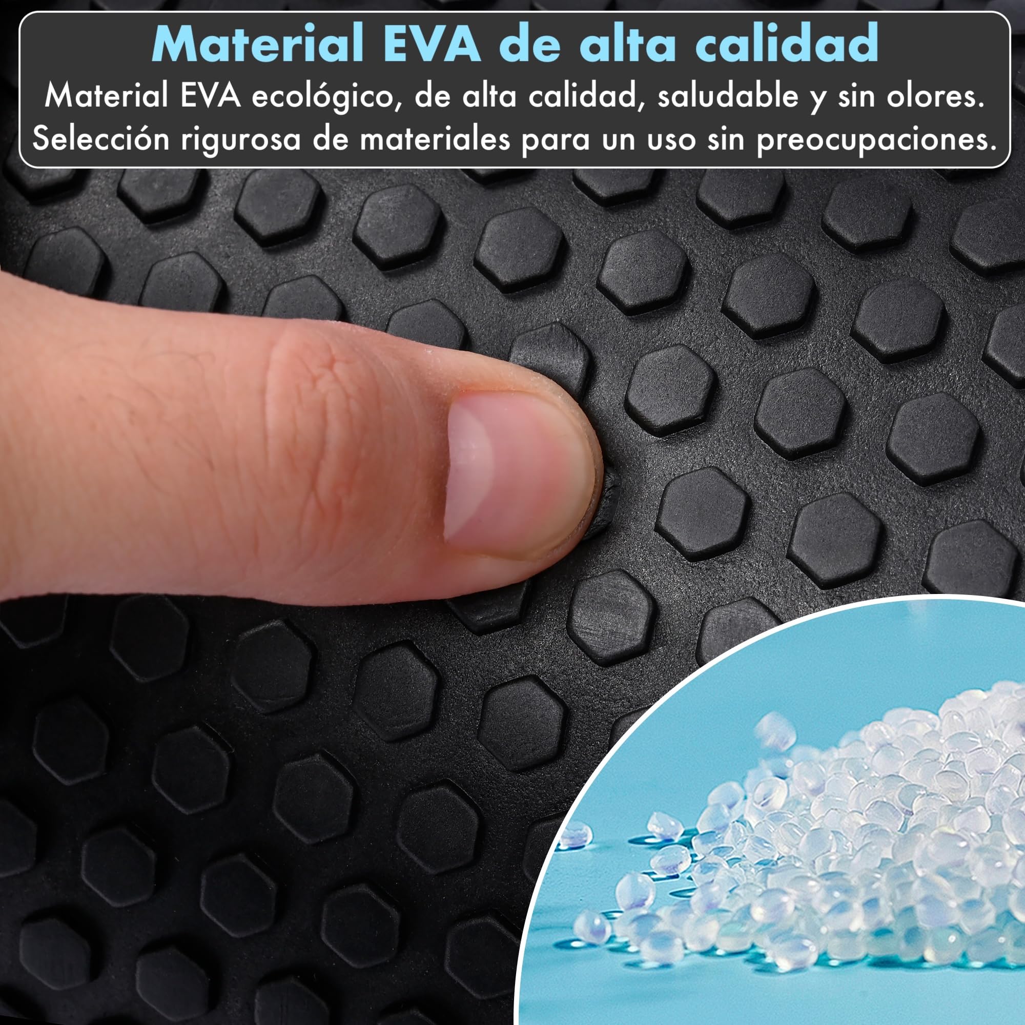 Rodillo de Espuma De Alta Densidad para Masaje Muscular y Estiramientos | Foam Roller para Yoga Pilates Rehabilitación y Fitness |Alivio Miofascial l Espalda y Piernas | Varias medidas l Negro