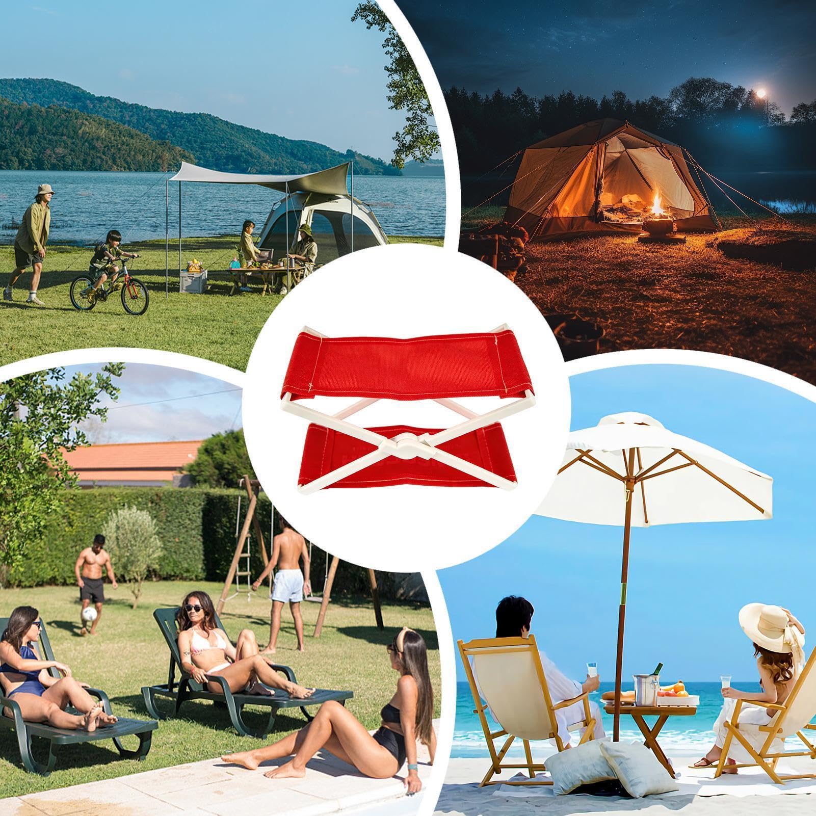 Cuscino da Campeggio Supporto Ergonomico Impermeabile per il Collo | Cuscino da Spiaggia Pieghevole Compatto per Adulti e Bambini Interno Esterno Vacanze Trekking Zaino in Spalla Picnic