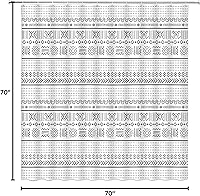 Vista 8 de Cortina de ducha geométrica bohemia negra y blanca, moderna, estilo tribal, retro, azteca occidental, abstracta, de mediados de siglo, tela de arte