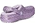 Crocs Kids Classic Lined Glitter Clog (Little Kid/Big Kid) - Back View