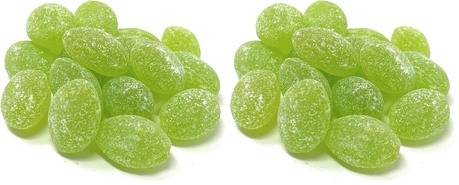YANKEETRADERS Green Apple Hard Sanded Candy Drops, 40 Oz. Bulk Bag (Pack of 2)