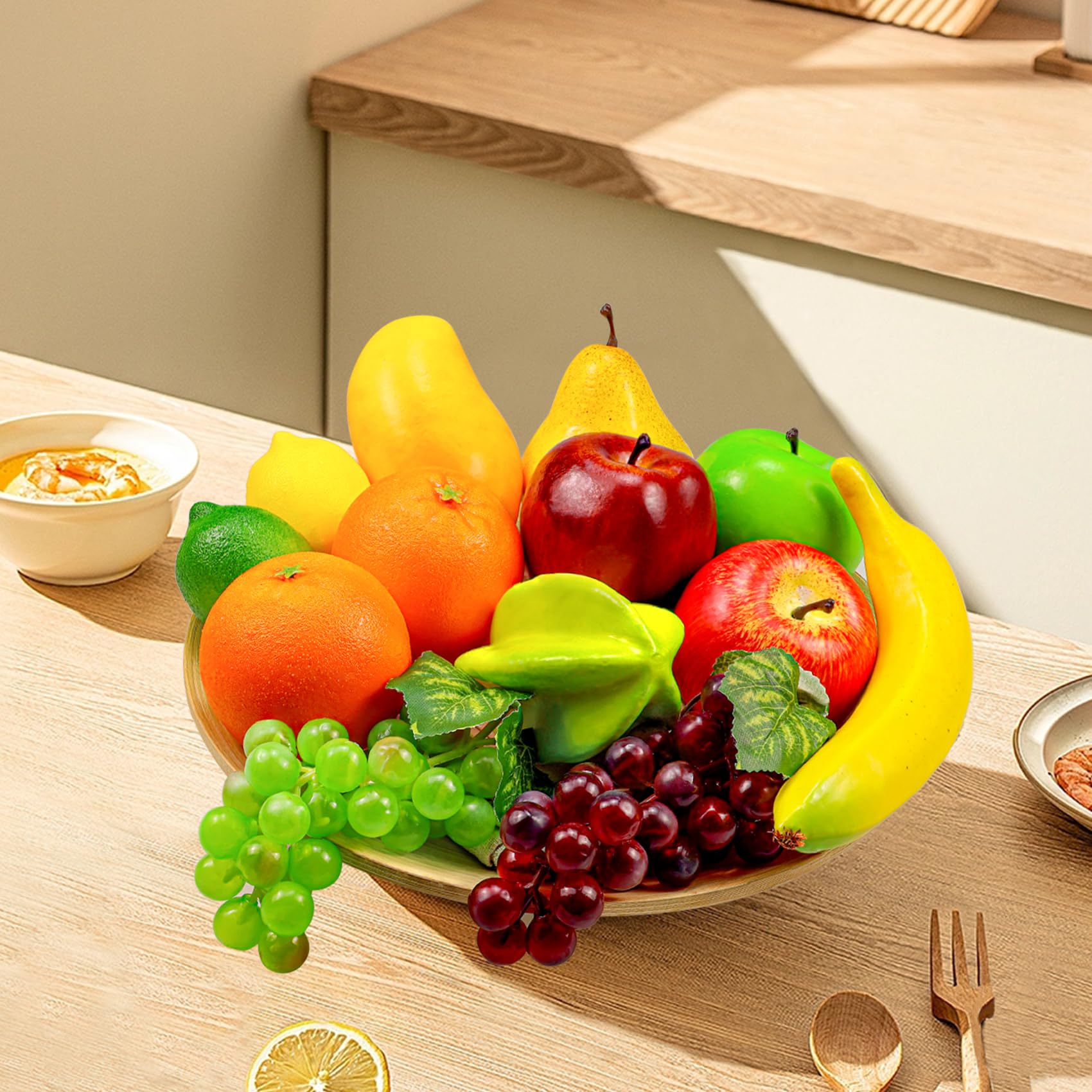 Set Di 16 Frutti Artificiali - Decorazione Casa, 12 Tipi, Realistici, Per Centrotavola, Festive - Foto 6