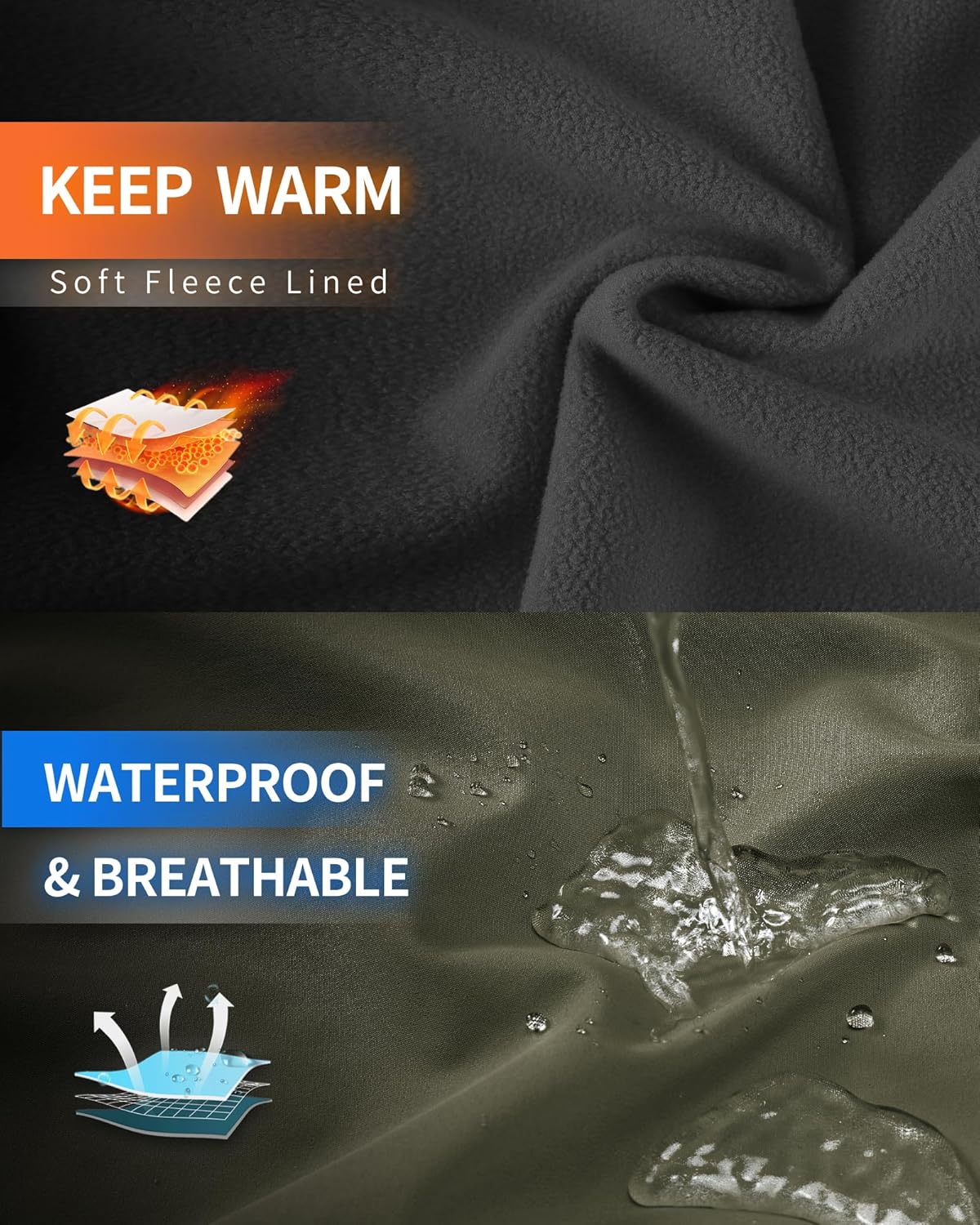 Outdoor Ventures Women’s Softshell Jacket with Hood Fleece Lined Warm Lightweight Waterproof Insulated Windbreaker