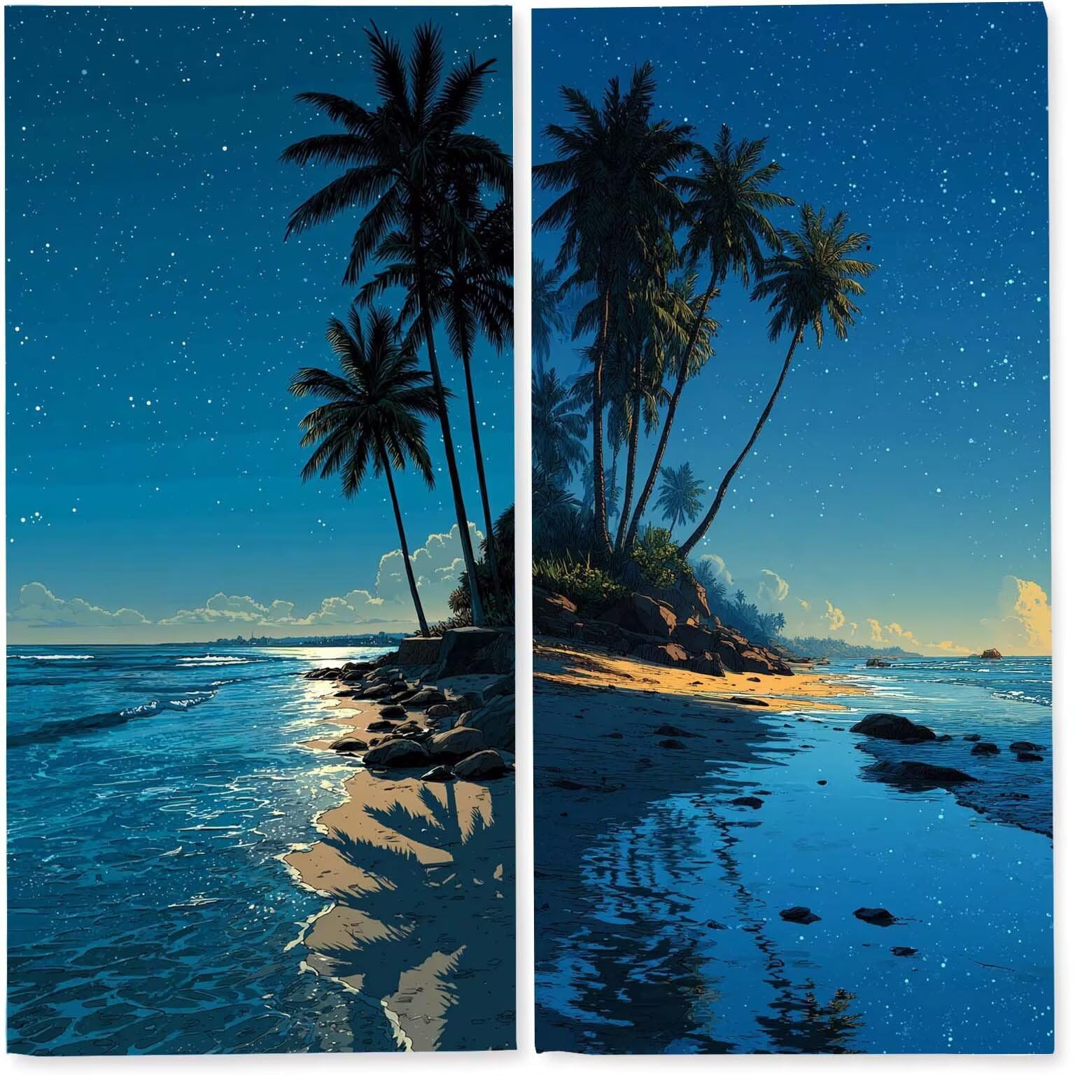 Toalla Playa grande XXL 220x100 cm, Toalla Microfibra de Secado RáPido, Absorbente, Ultrasuave y Compacta, Toalla BañO Sin Arena, Manta de Playa Gimnasio Baño, Pack de 2 (Cocoteros De Playa) z-2007