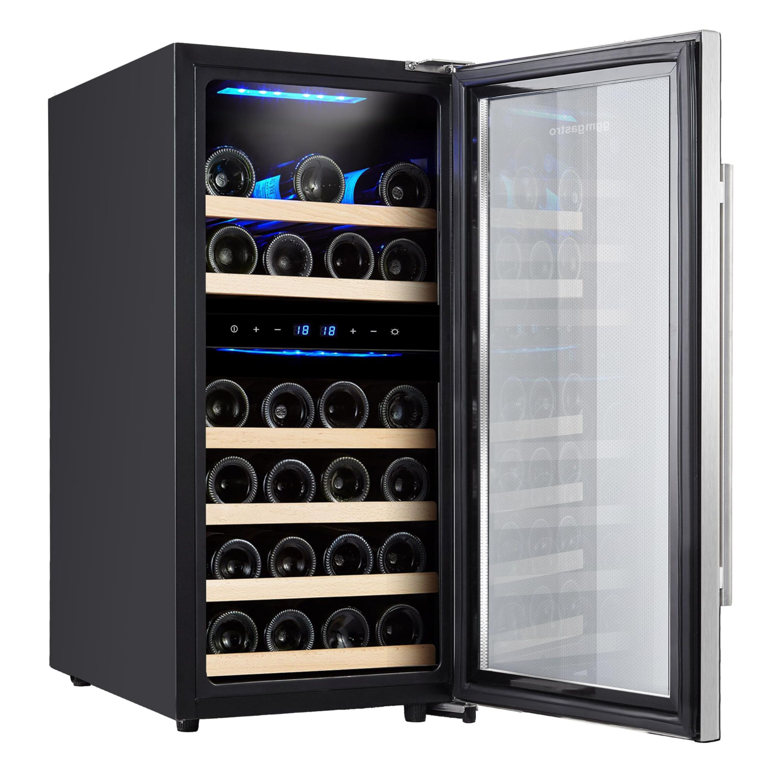 GGM Gastro | WKM100ES-2N | Weinkühlschrank - 2 Klimazonen - 100 Liter - max. 33 Flaschen