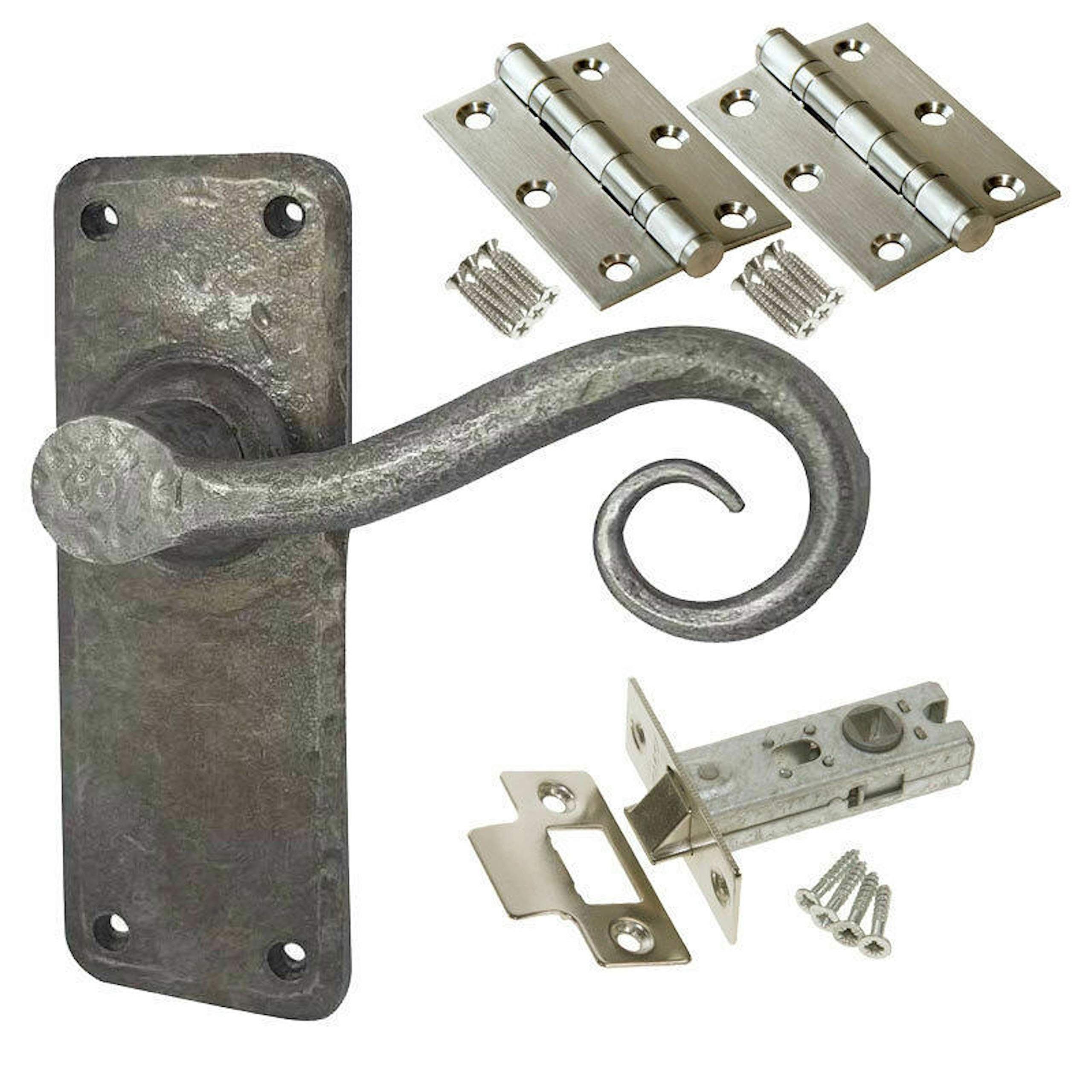 Jedo Hand Forged Pewter Chester Internal Door Latch Handle Pack