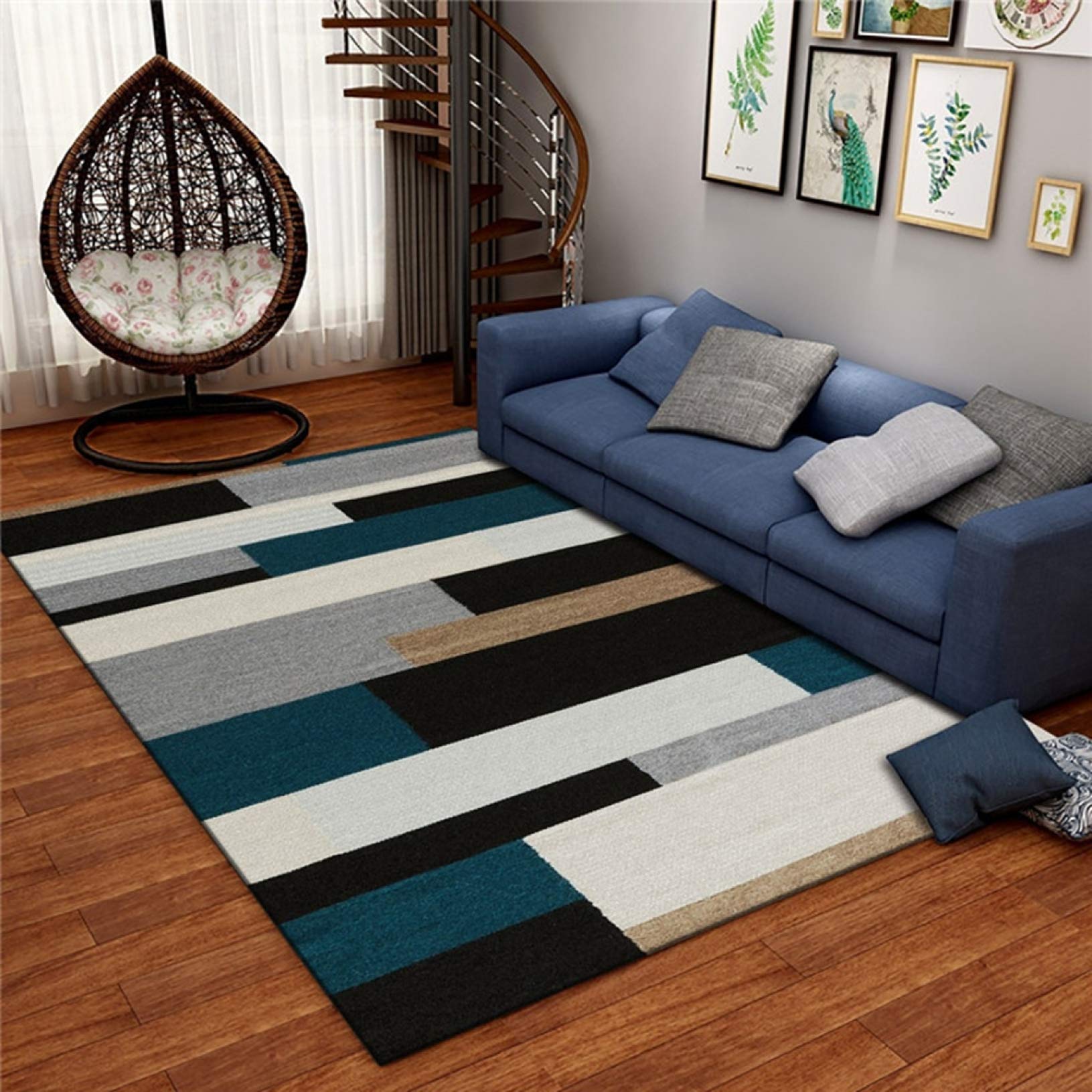 Amazon｜ラグ ネイビー ラグマット マット カーペット シャギーラグ