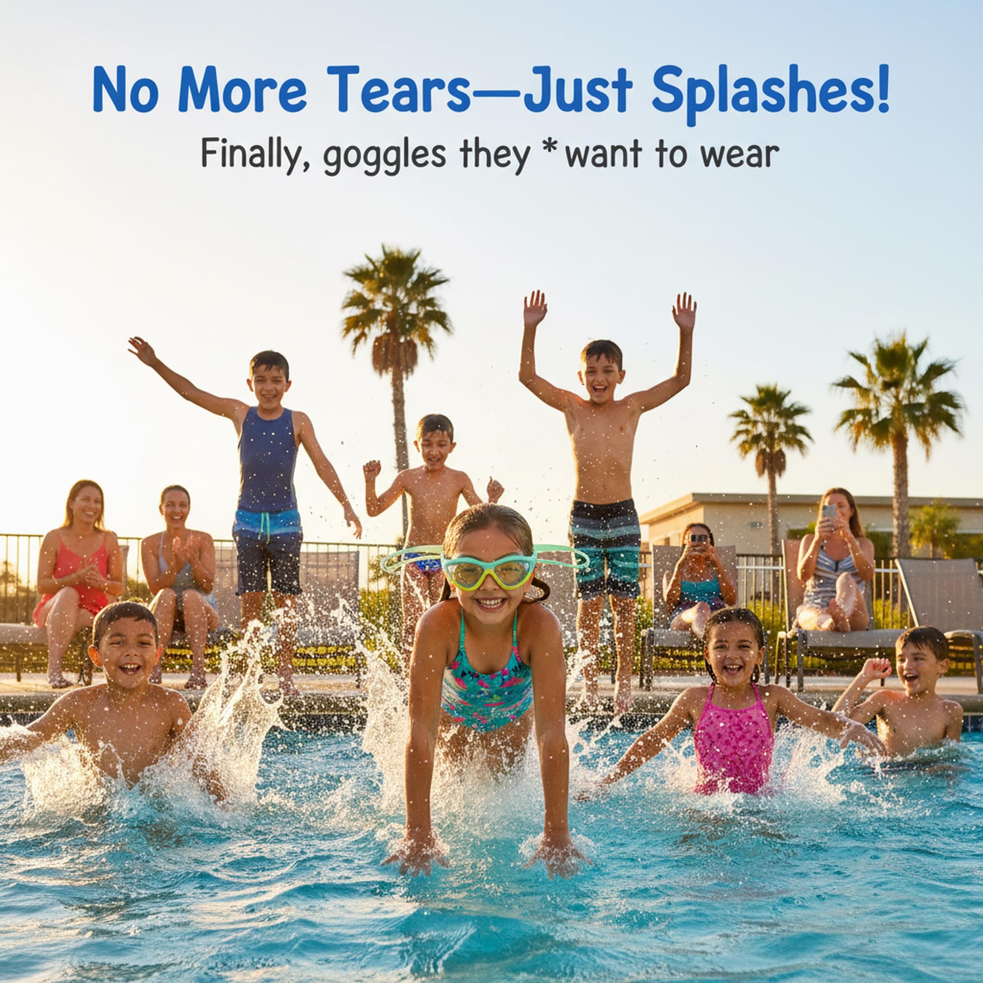 Gafas de Natación Anti-Niebla para Uso General | Protección UV, Impermeables, Junta de Silicona | Gafas de Natación para Niños de 6 a 14 Años