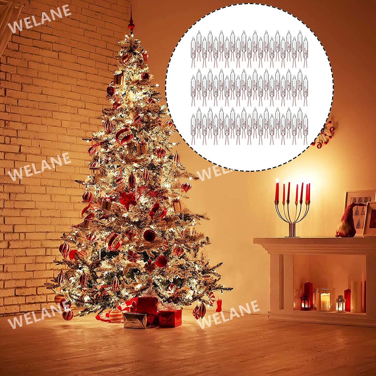 Yhmxh Ensemble De 24 Boules De Noël, 1.17 Pouces/30mm Boules D'Ornement De Sapin De Noël Multicolores Incassables Décorations De Noël Suspendues Pour Fête De Noël En Liquidation - Orange