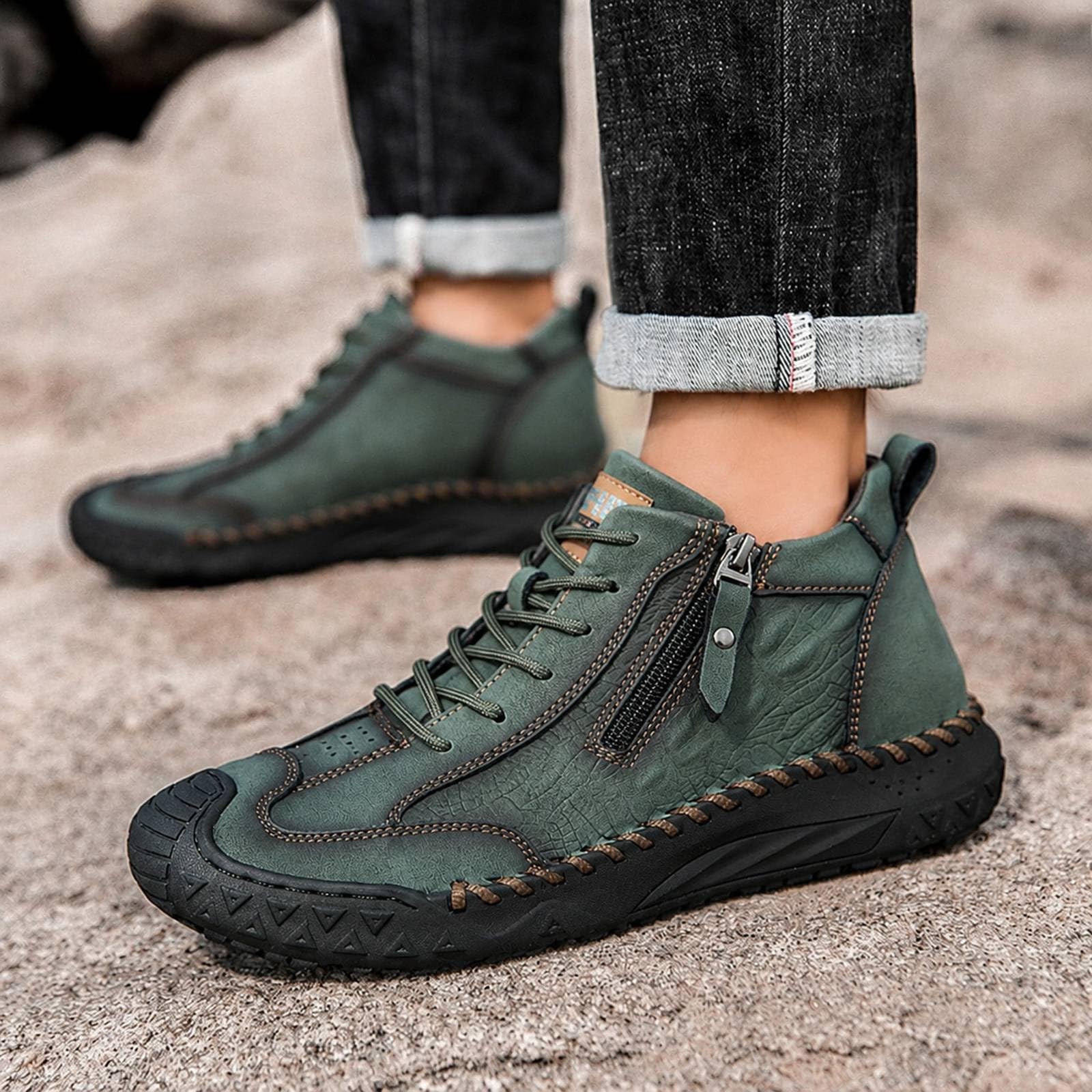 Scarpe Oxford da uomo cucite a mano, in pelle, per Oktoberfest | Eleganti scarpe da uomo con suola stabile, ideali per feste popolari, lavoro, matrimoni ed eventi di danza