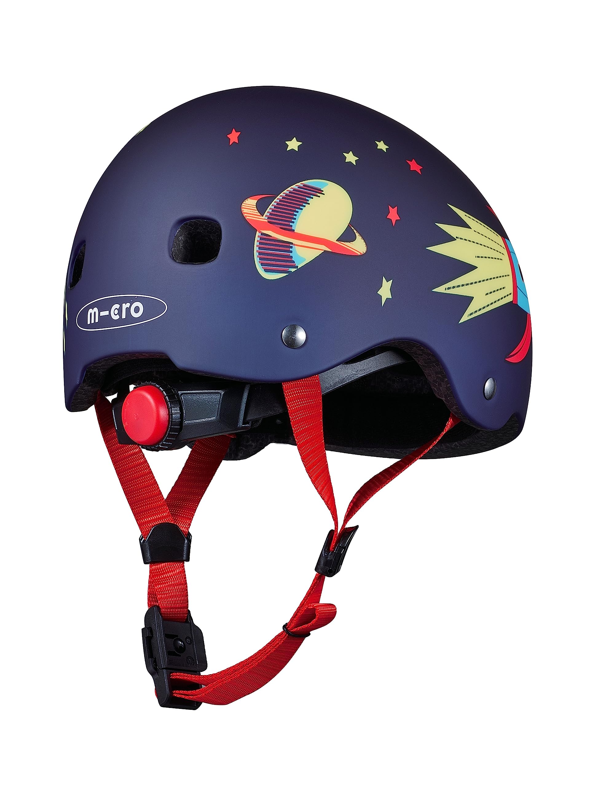 Micro | Casque Rocket | Enfants | Finition Mate | Boucle Magnétique/Lumière LED intégrée | 2-5 Ans