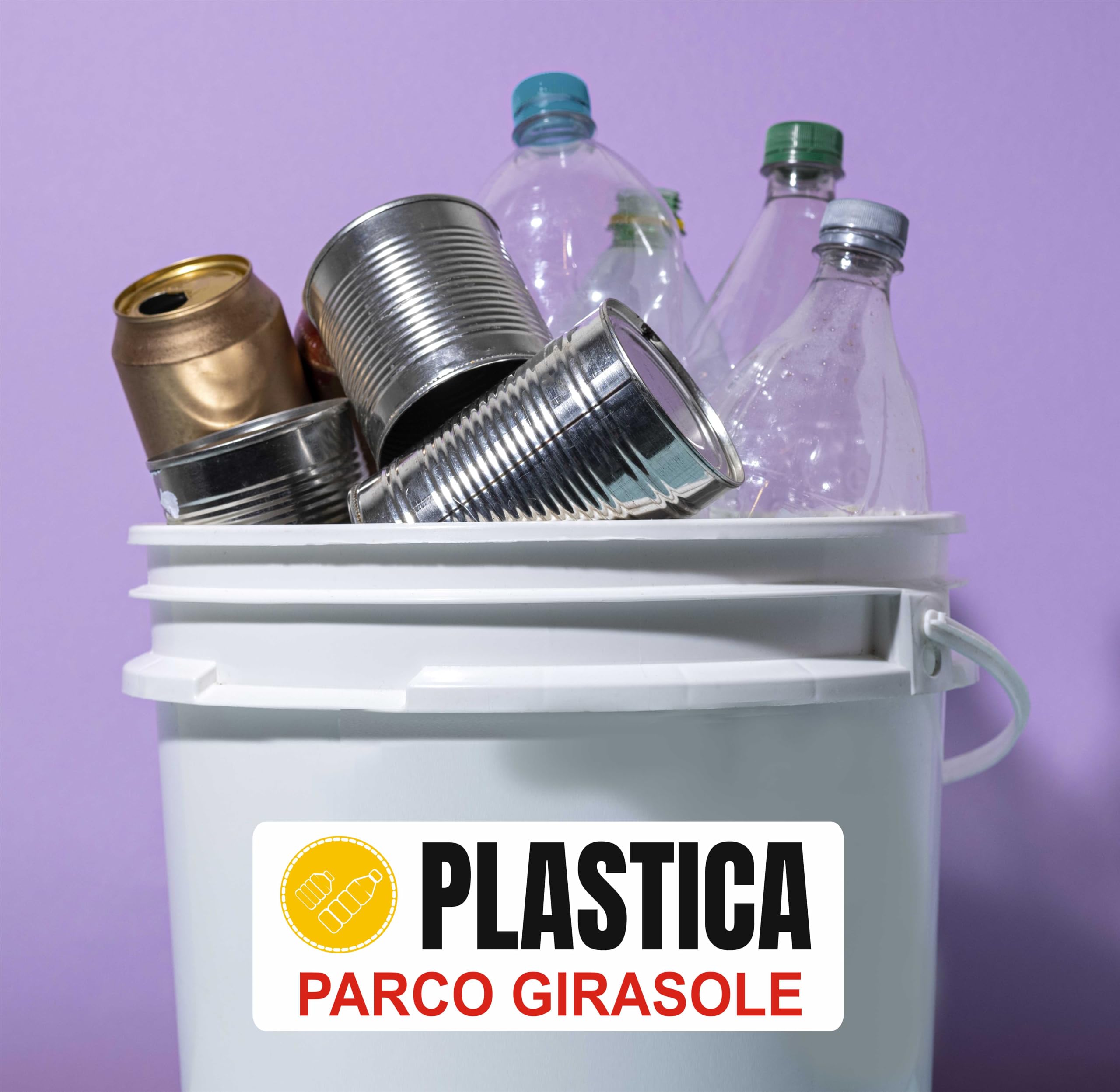 Adesivo pvc 30x20 cm raccolta differenziata - carta - Etichette Multiuso