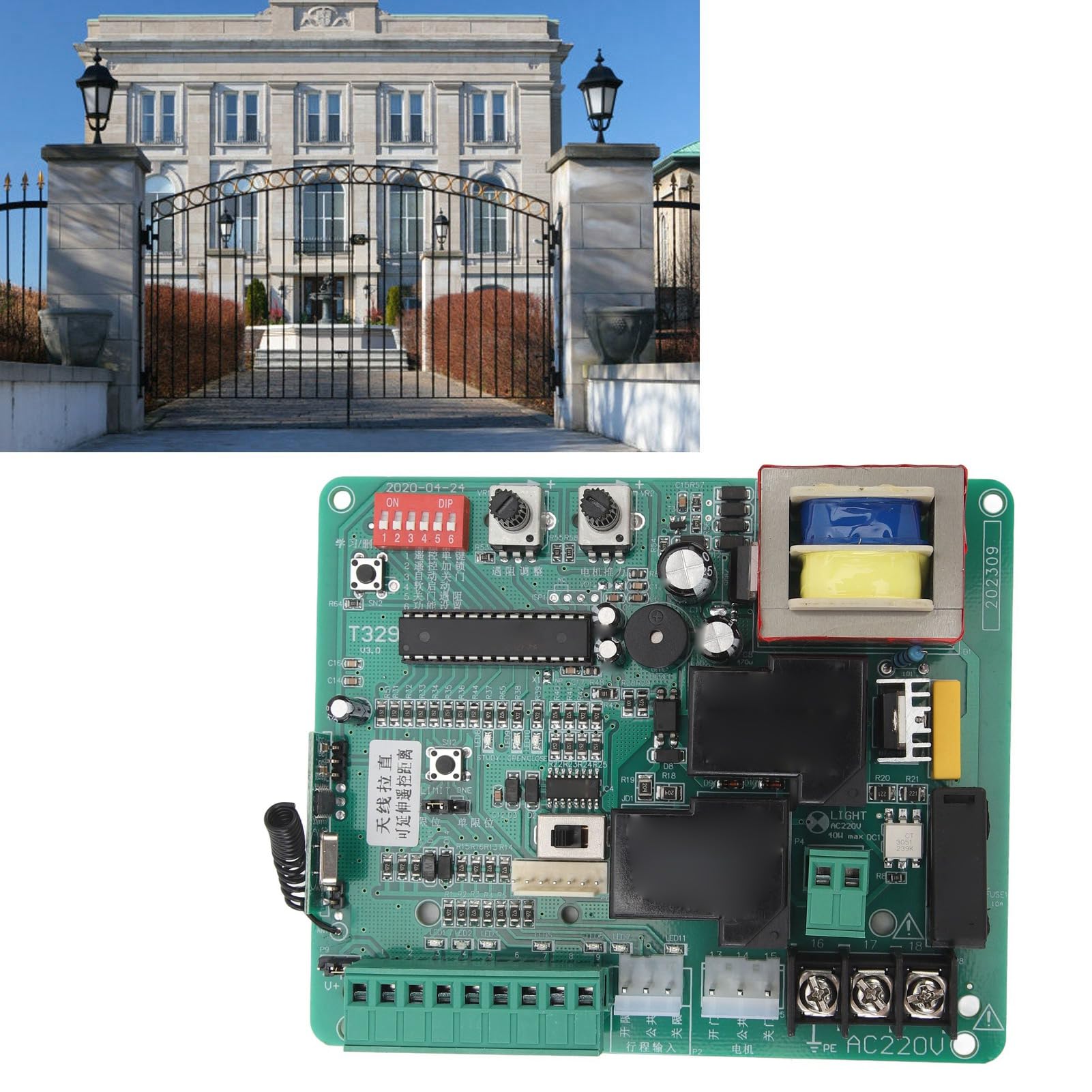 Scheda di Controllo Motore per Apricancello, Scheda di Controllo per Apricancello Scorrevole Anti-interferenza Stabile e Accurata per la Casa (220V)