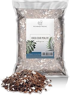 Coco Peat and Perlite Potting Mix, Loose Coconut Coir and Perlite, Potting Mix Peat and Perlite, 4qt