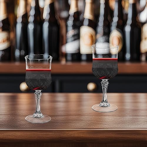 Miniatura 7 de Smarty Had A Party Copas de vino de plástico transparente de 8 onzas con tallo (48), copas desechables irrompibles "irrompibles", copas de agua,