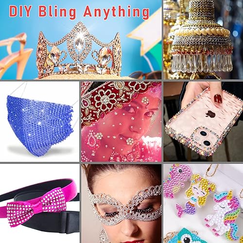 Vista 14 de Catcan Herramienta aplicadora de hotfix, kit de aplicador de diamantes de imitación Hotfix Bedazzler con 2 cajas de herramientas selectoras