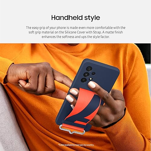 Miniatura 9 de SAMSUNG Funda de silicona para Galaxy A53 5G con correa, protectora y respetuosa con el medio ambiente, agarre suave, acabado mate, versión