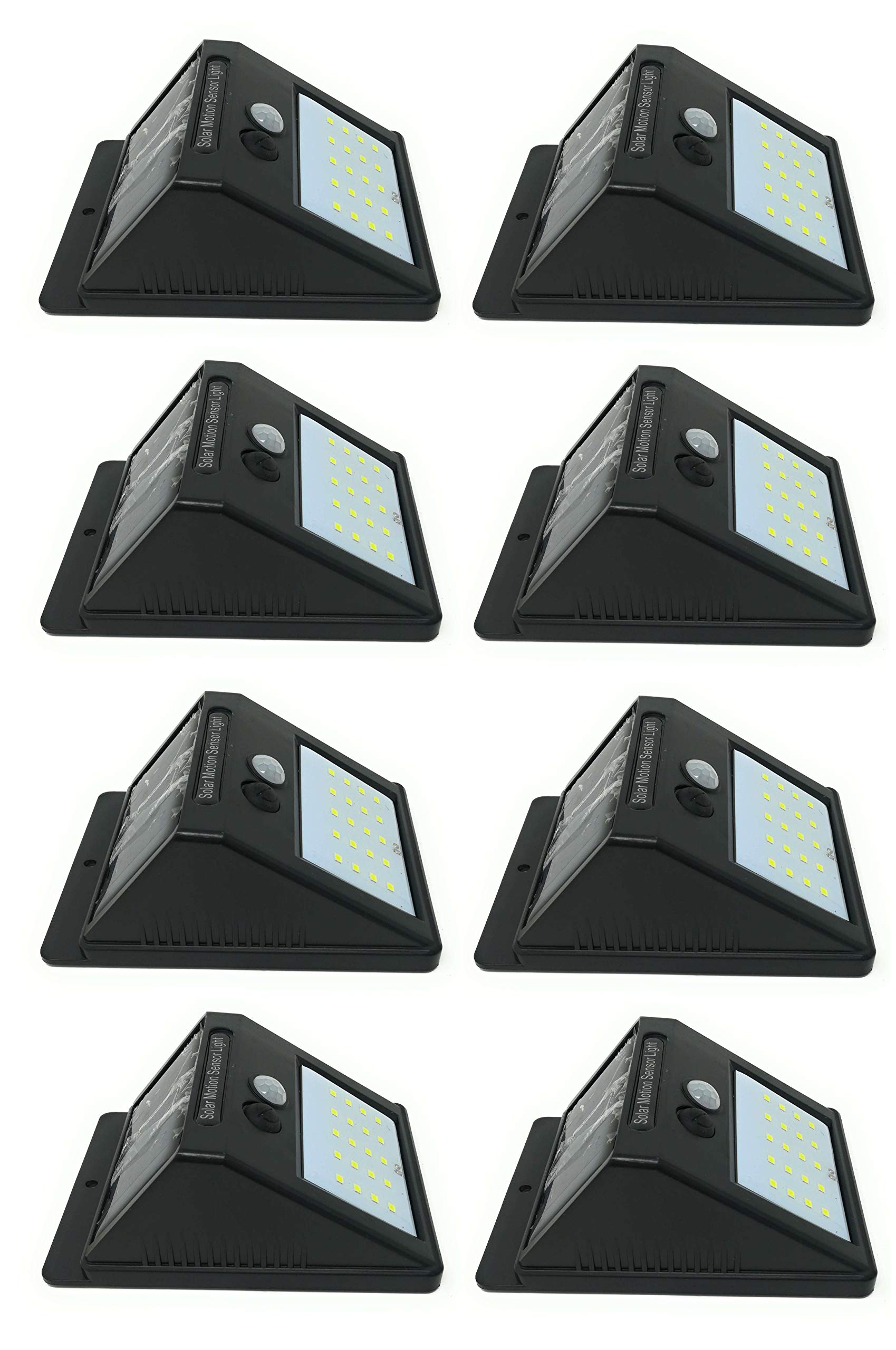TEMPO DI SALDI 8 X Faro 20 Led Con Pannello Solare E Sensore Di Movimento Faretto Crepuscolare