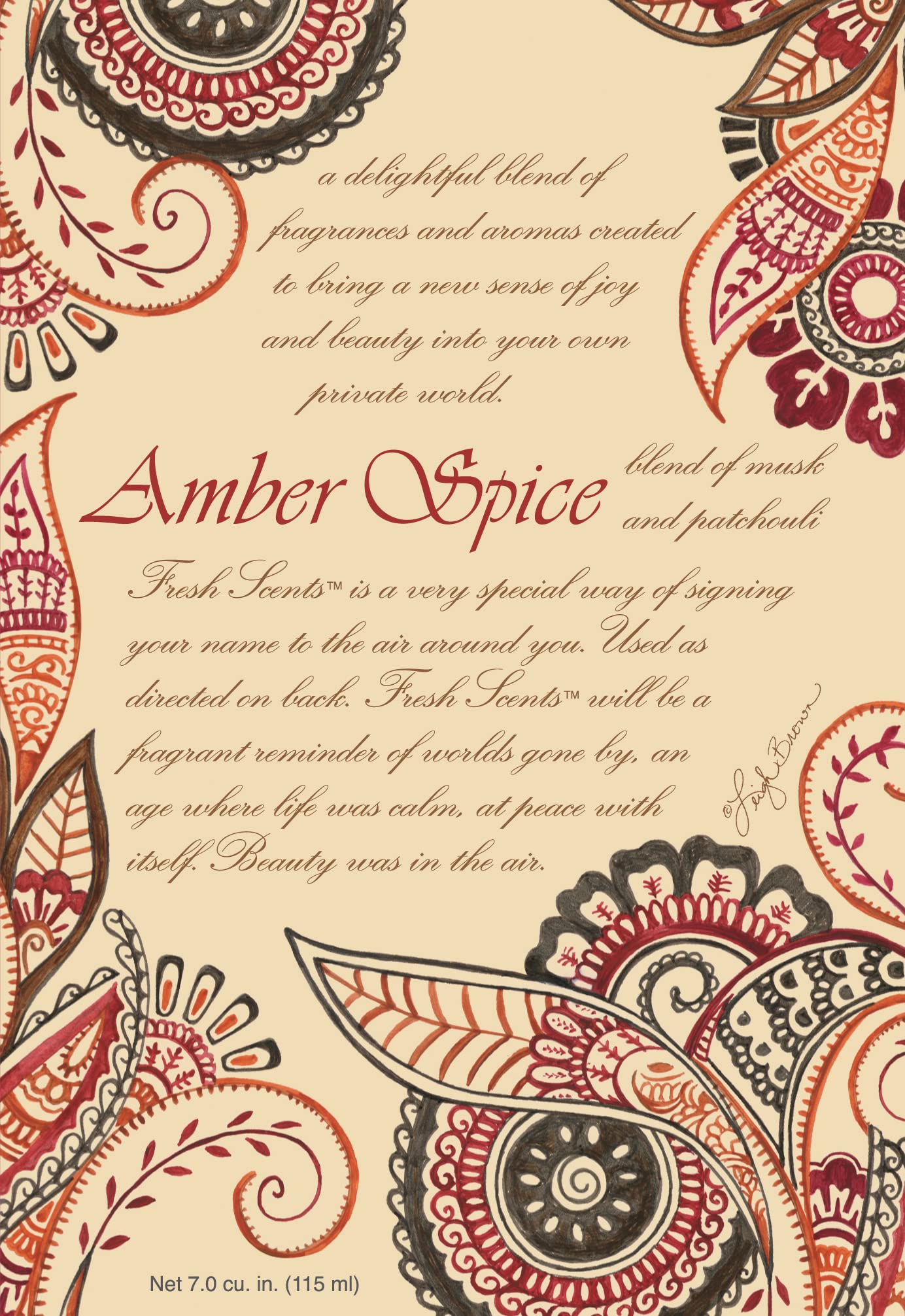 Greenleaf Willowbrook Fresh Scents Amber Spice, 115ml, 4 months