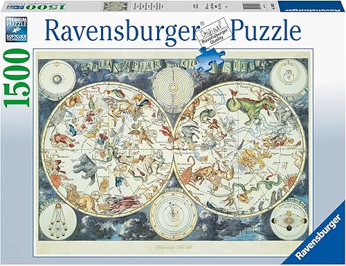 Miniatura 2 de Ravensburger 16003 Map of The World - Puzzle de 1500 piezas para adultos cada pieza es única tecnología Softclick significa piezas que se ajustan