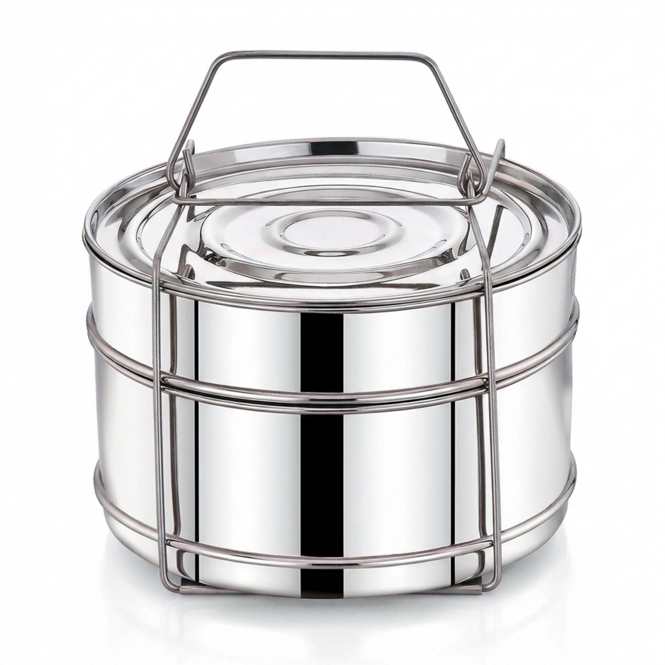 Expresso Stainless Steel Cooker Separator Set for Prestige Outer Lid Pressure Cooker | 5 Litre Capacity | Multi Cooking Containers