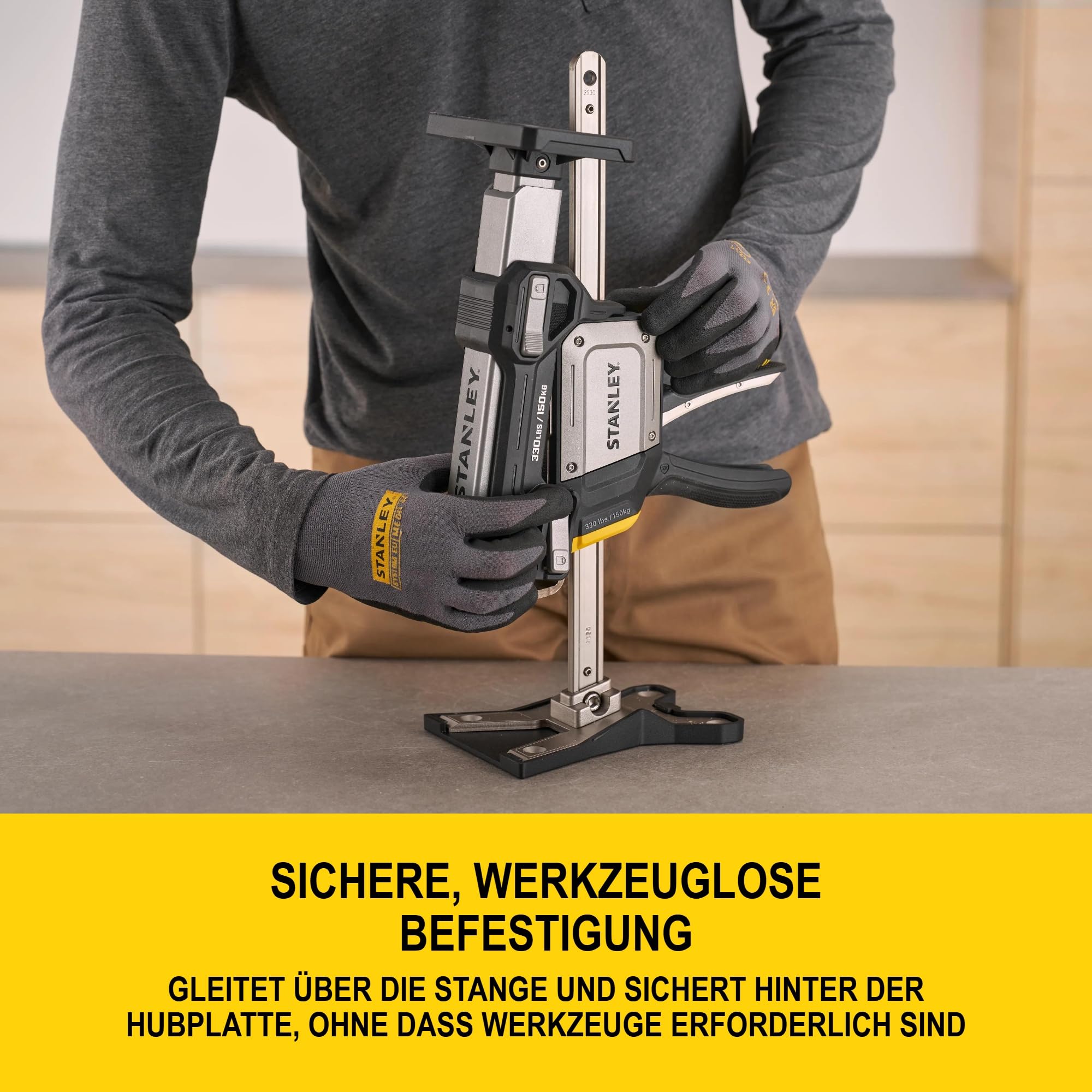 Stanley TradeLift Plus Multifunktionales Hebe-, Nivellier-, Halte- und Spreizwerkzeug-Zubehör, Doppelpack, FMHT83556-1