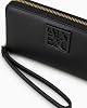A | X Armani Exchange レディース ロゴ ラウンドファスナー ウォレット リストレットバッグ