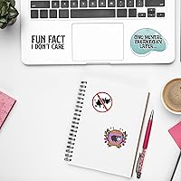 Vista 7 de Paquete de 200 calcomanías divertidas para adultos, botellas de agua con memes, impermeables, accesorios geniales para laptop, cascos, sarcásticos