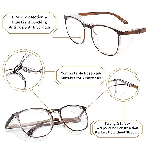 Miniatura 4 de Gafas de seguridad Alsenor anti niebla, gafas protectoras contra luz azul, anti-polvo,protección UV, armazón para hombres y mujeres