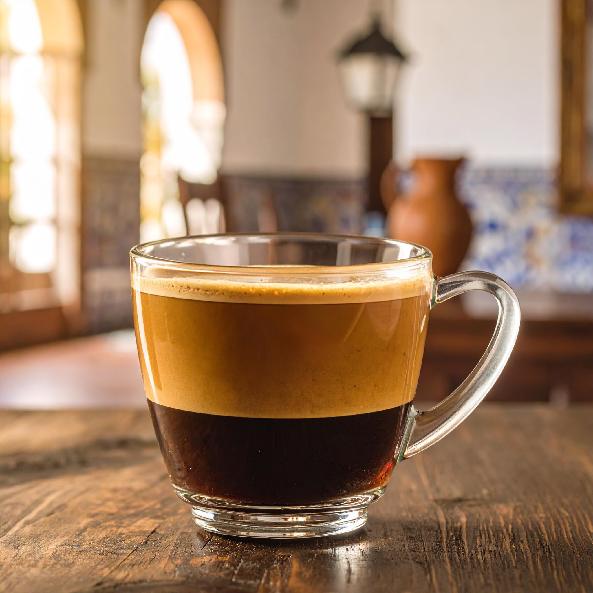 Glasmark KROSNO 1992 Hugo koffieglazen set van 4 cappuccino-ijskoffieglazen mokken vaatwasmachinebestendig 4x360 ml