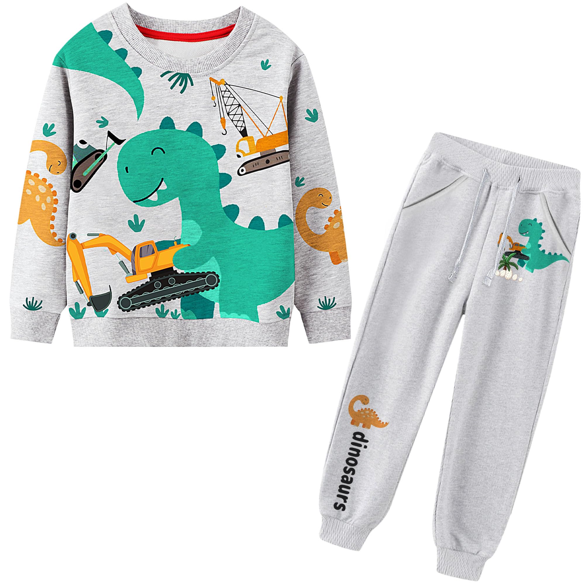 Conjuntos Deportivos para Niños Niña Ropa Traje Otoño Invierno Algodón Casual Animales y Arcoiris Ajustable Cinturón Sudaderas Pantalones Chándal Unisexo Infantil Disfraces 2-7 Años