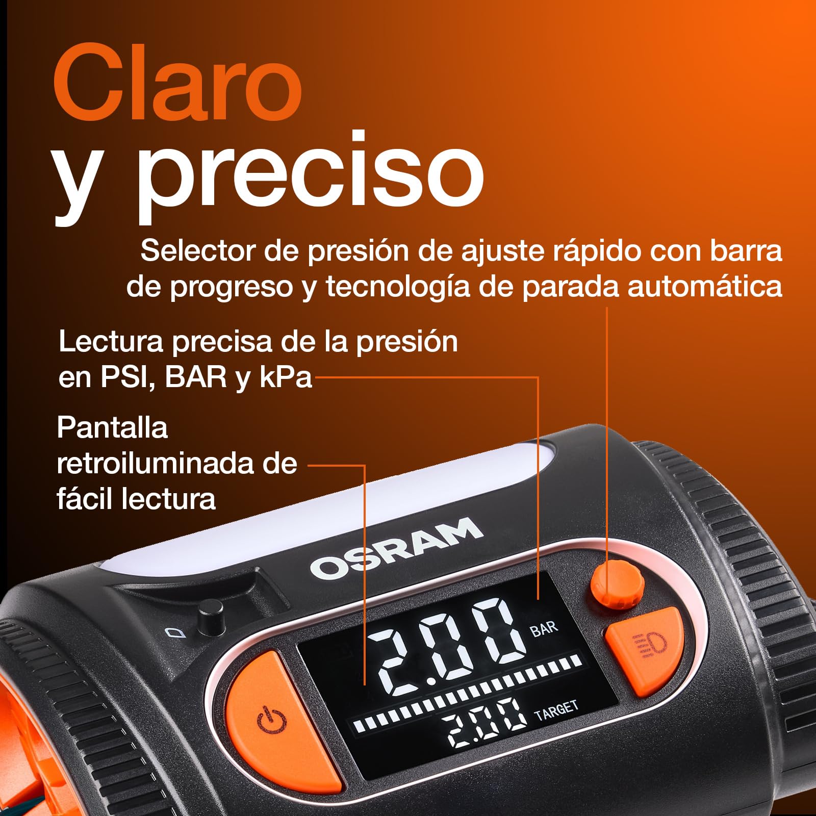OSRAM OTI2130 Medidor de presión de neumáticos
