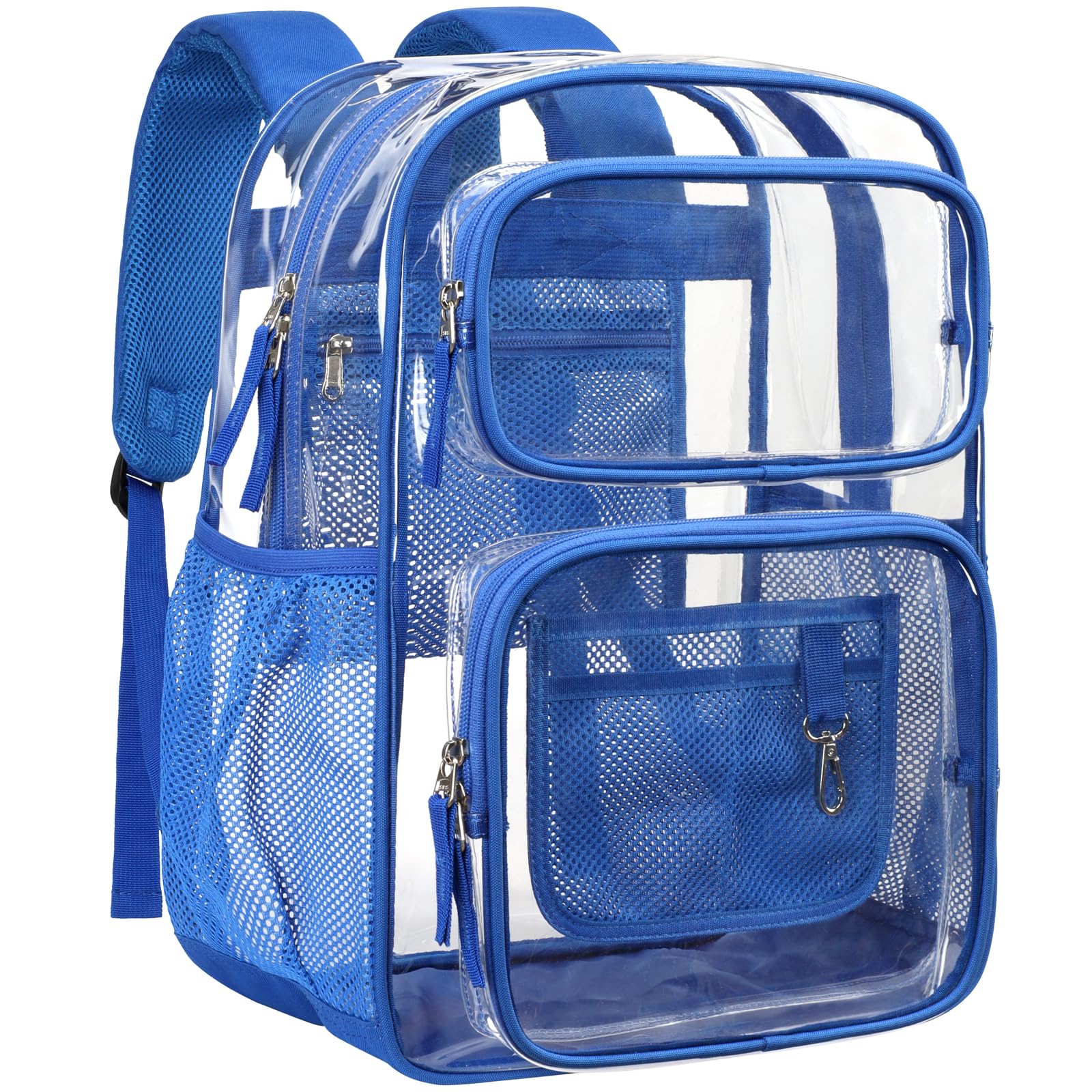 PACKISM Clear Backpack for School - 17 inch Large Heavy Duty Clear Bookbag, See Through PVC Backpacks (for age 12 above)