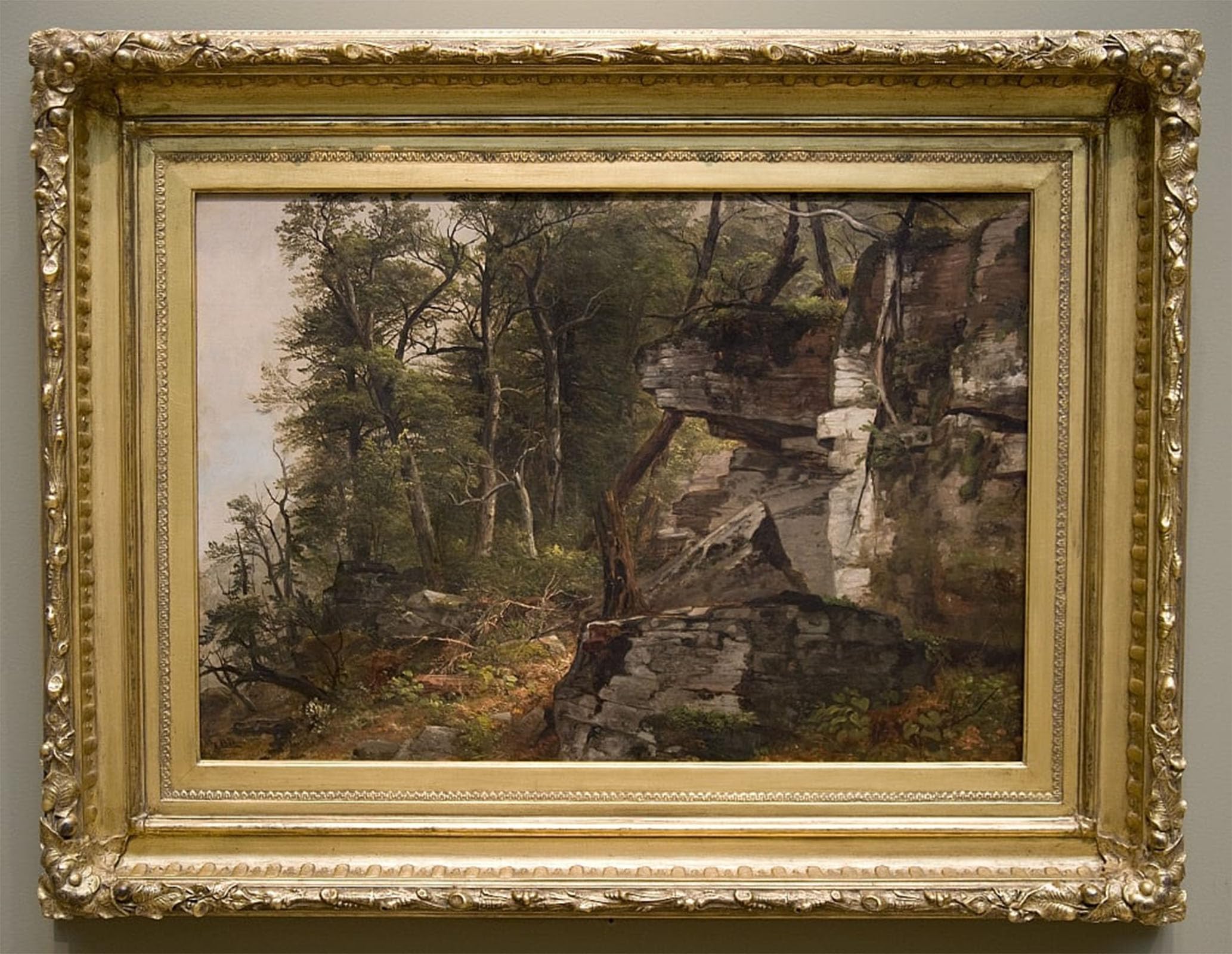 ARTXLXXBN Famous Print Painting Colorful Art Print Trees on a Hillside by Asher Brown Durand Canvas Art Decorations for Home Decor 60x90cm