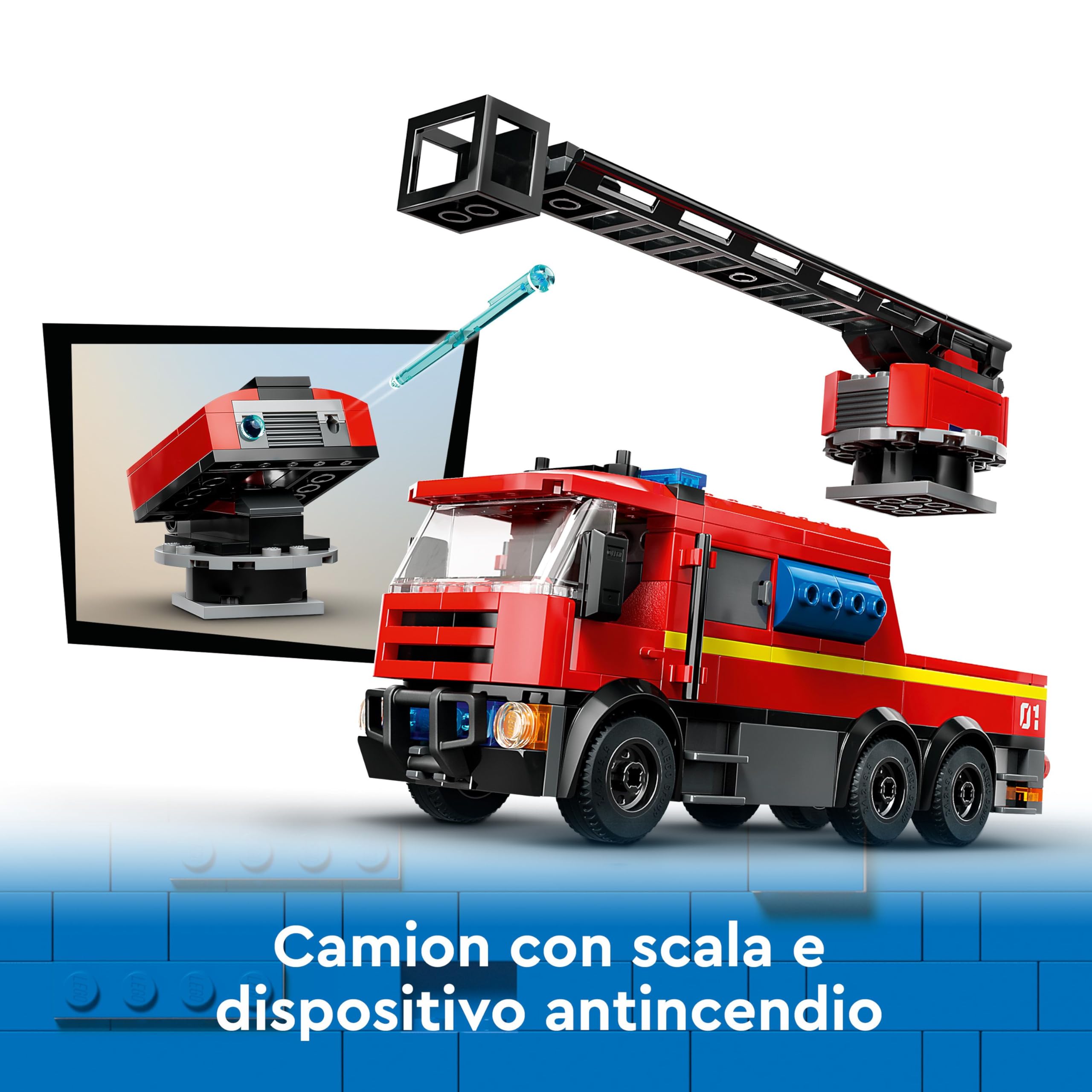 LEGO City Caserma dei Pompieri e Autopompa, Stazione con Camion Giocattolo d'Emergenza, 6 Minifigure, Cane e Accessori, Gioco d'Azione dei Vigili del Fuoco per Bambini e Bambine da 6 Anni in su 60414
