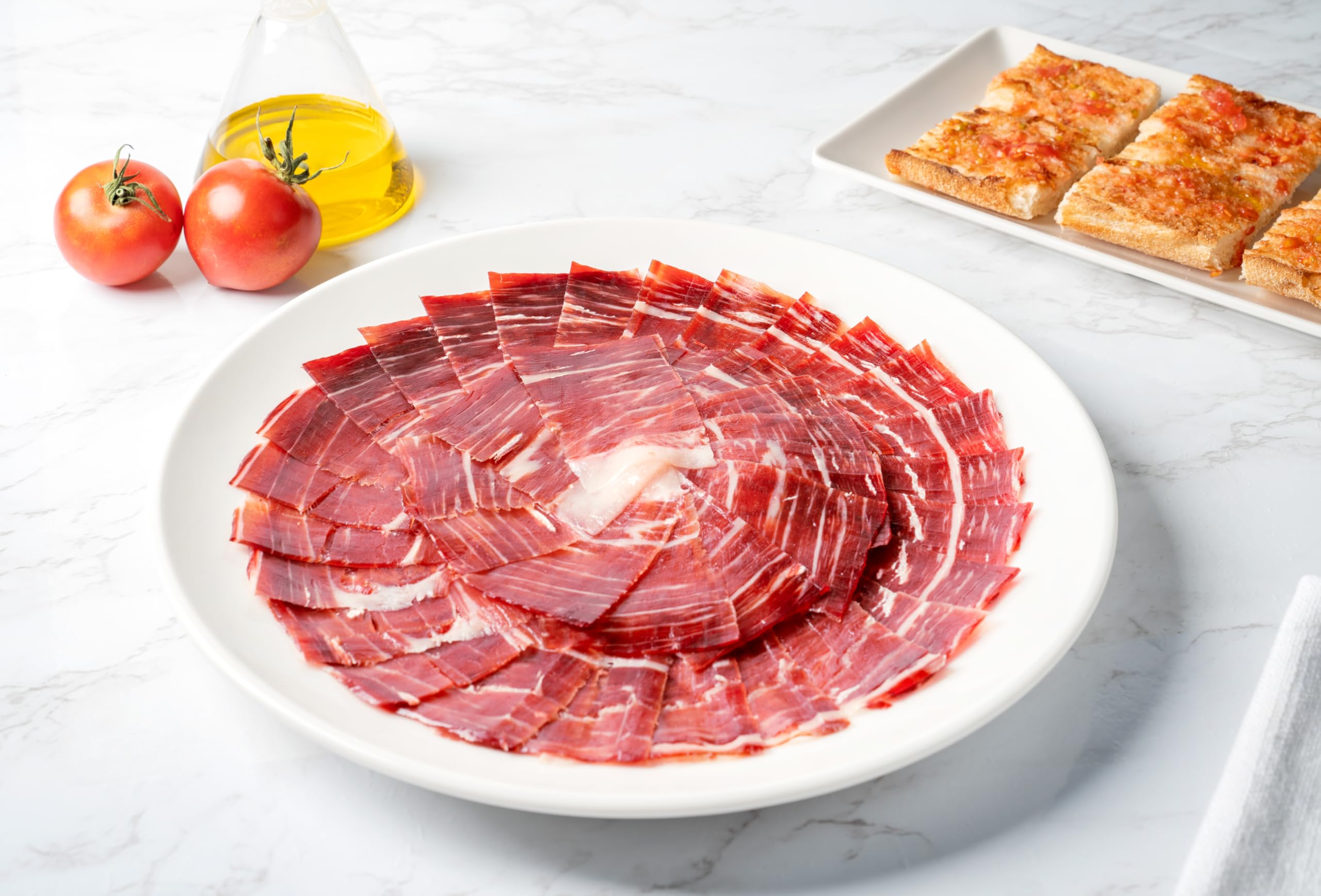 ENRIQUE TOMAS - Pack Sabor Ibérico: Jamón de Bellota Ibérico 100%, 7 Sobres, 580g, 5 sobres de jamón 80gr + 1 sobre de taquitos 80gr + 1 sobre de virutas 100gr | +36 Meses de Curación