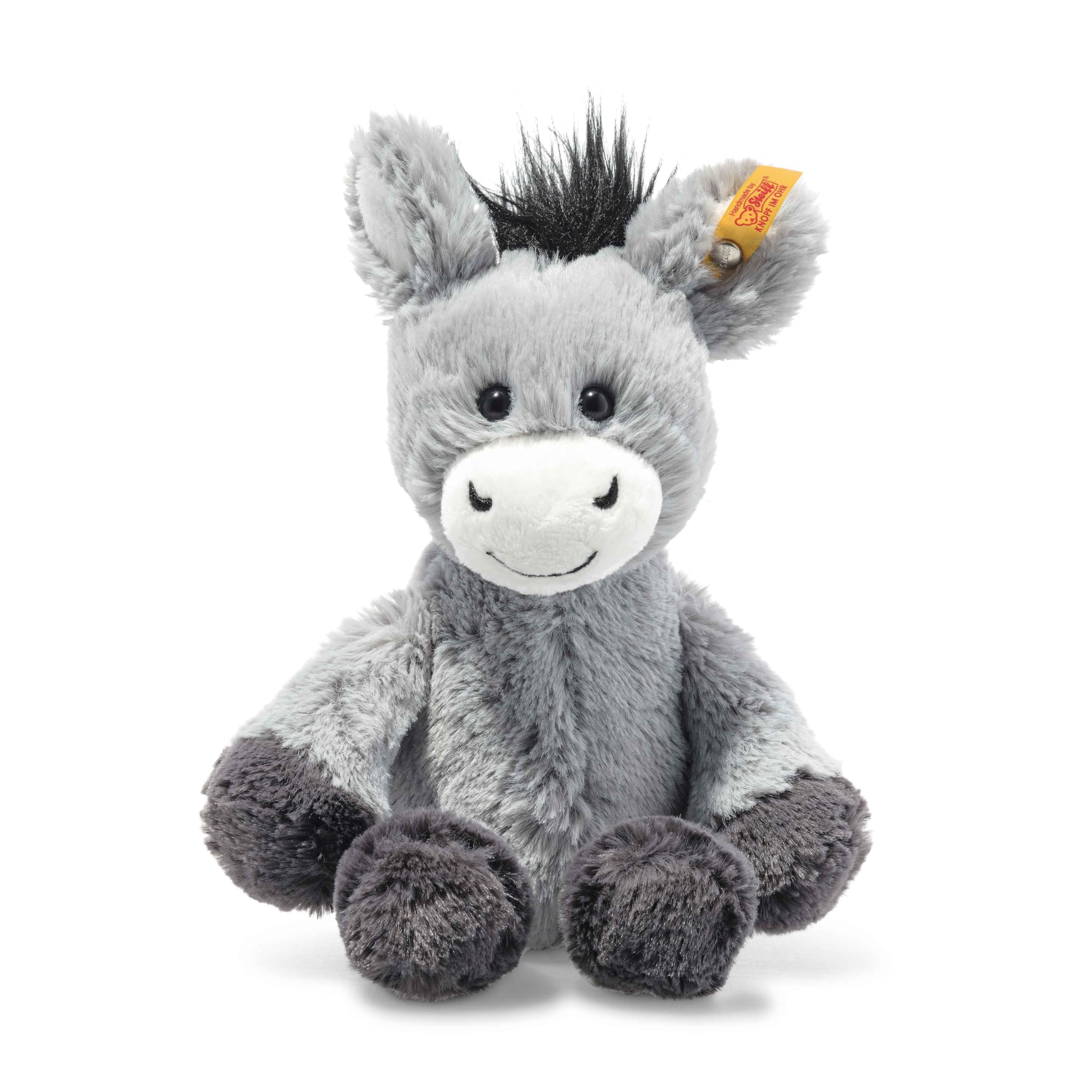 Steiff 073922 Soft Cuddly Friends Dinkie donkey, Gray Violet, 20 cm
