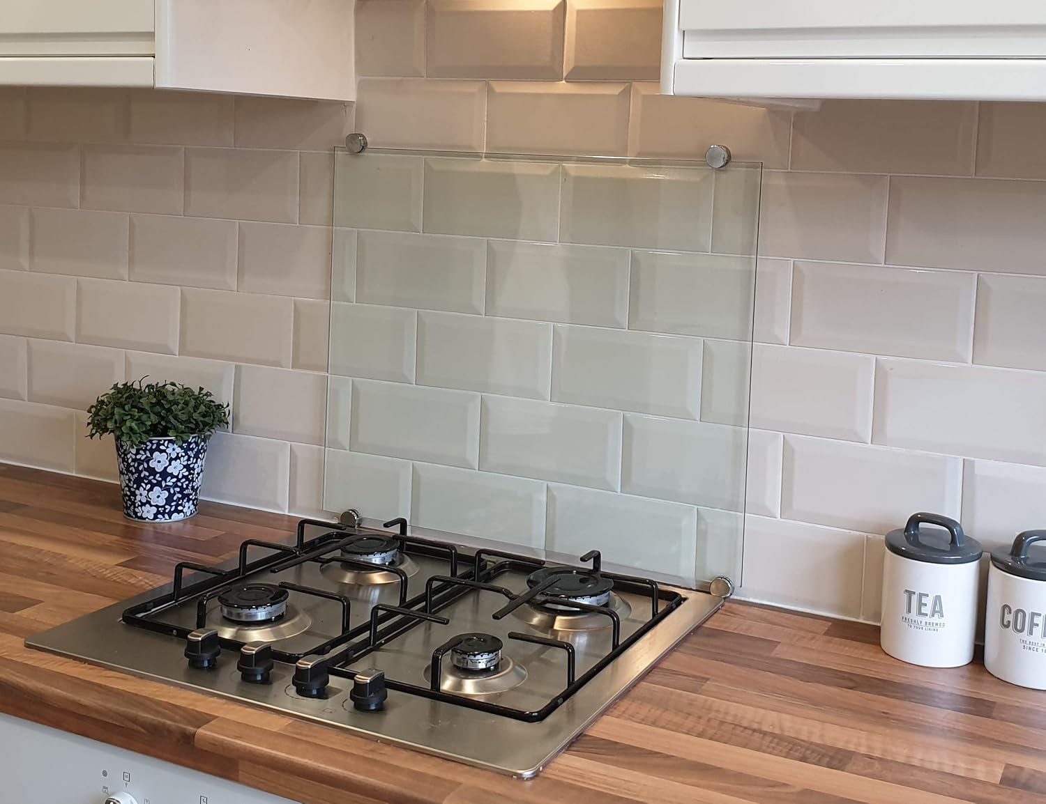 BELOFAY 6mm Clear Tempered Glass Splashbacks for Cookers, Toughened