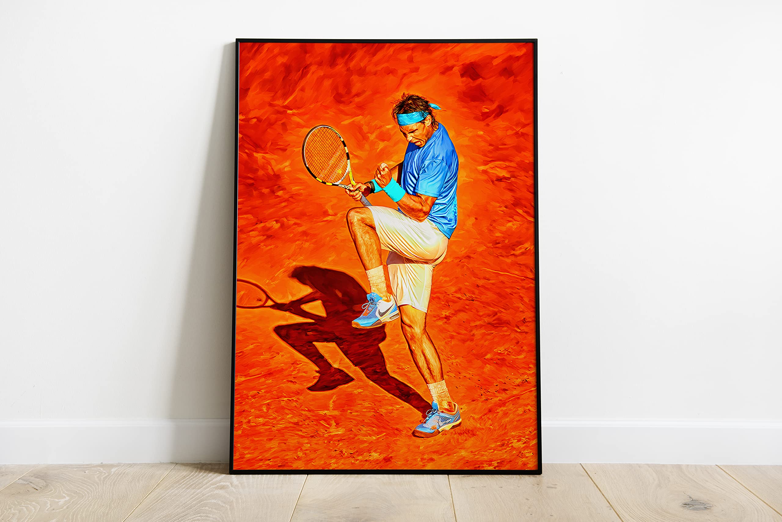 Rafa Nadal Poster Tennis Inspirational Wall Art Giclee Printing Technology Tennis Canvas Sports Fan Prints & Posters