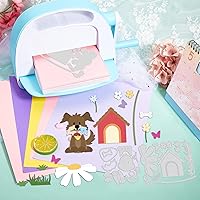 Vista 8 de INFUNLY Troqueles de metal para cortar perros y casas, troquelados en relieve, plantilla de plantilla de flores troqueladas para álbumes