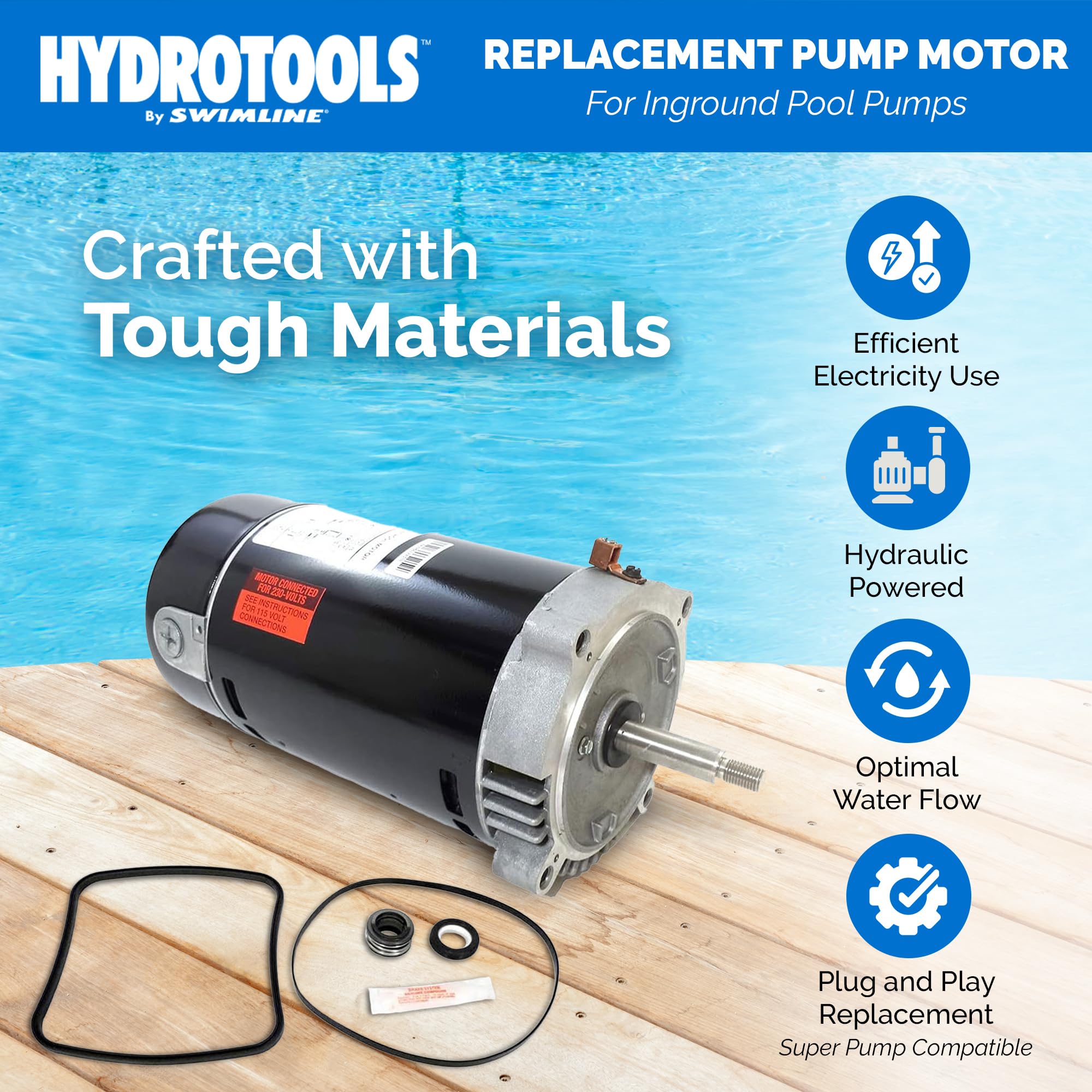 Amazon.com : SWIMLINE HYDROTOOLS Replacement Pool Pump Motor For