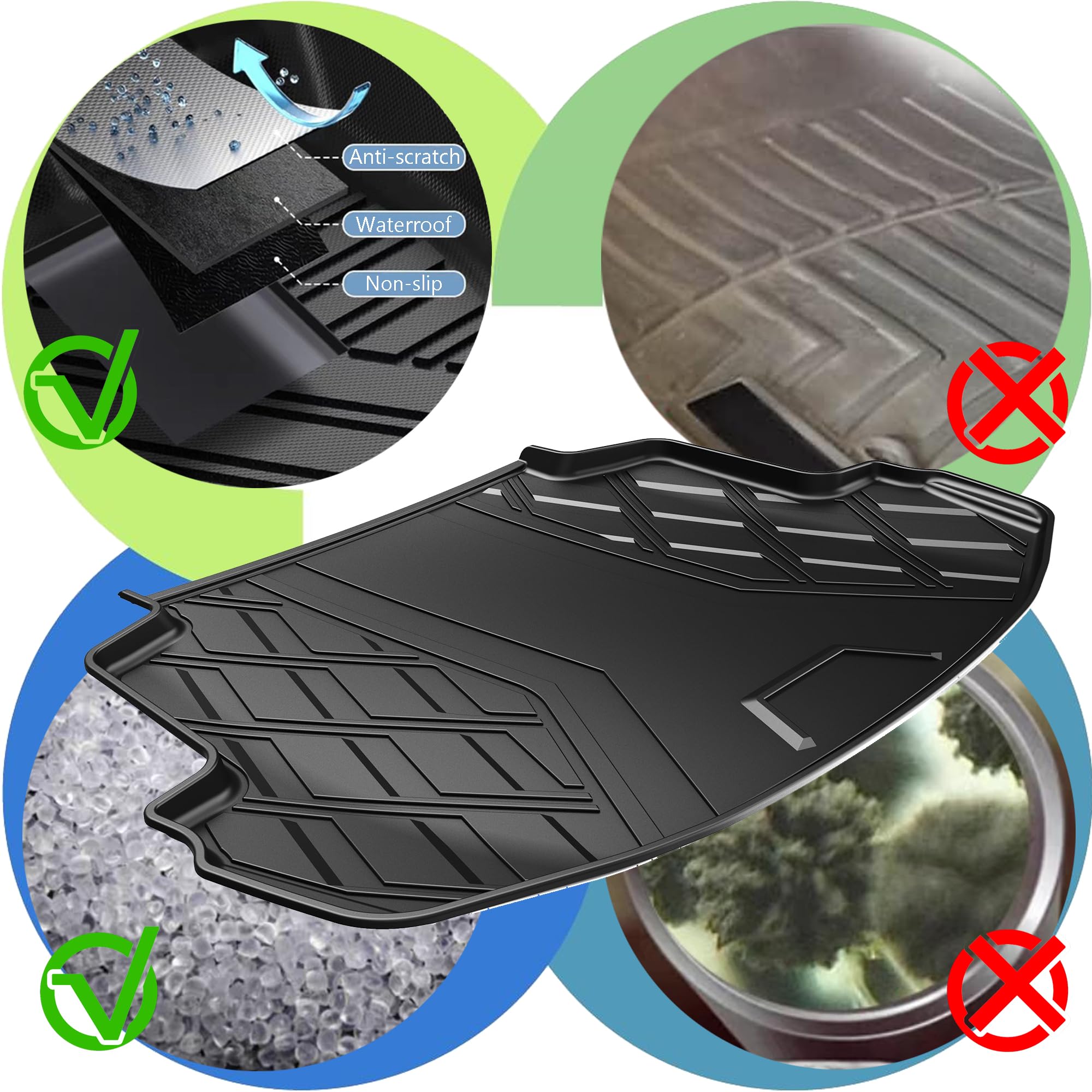 Custom Fit All-Weather Floor Mats & Cargo Liner For 2014-2019 Toyota Corolla