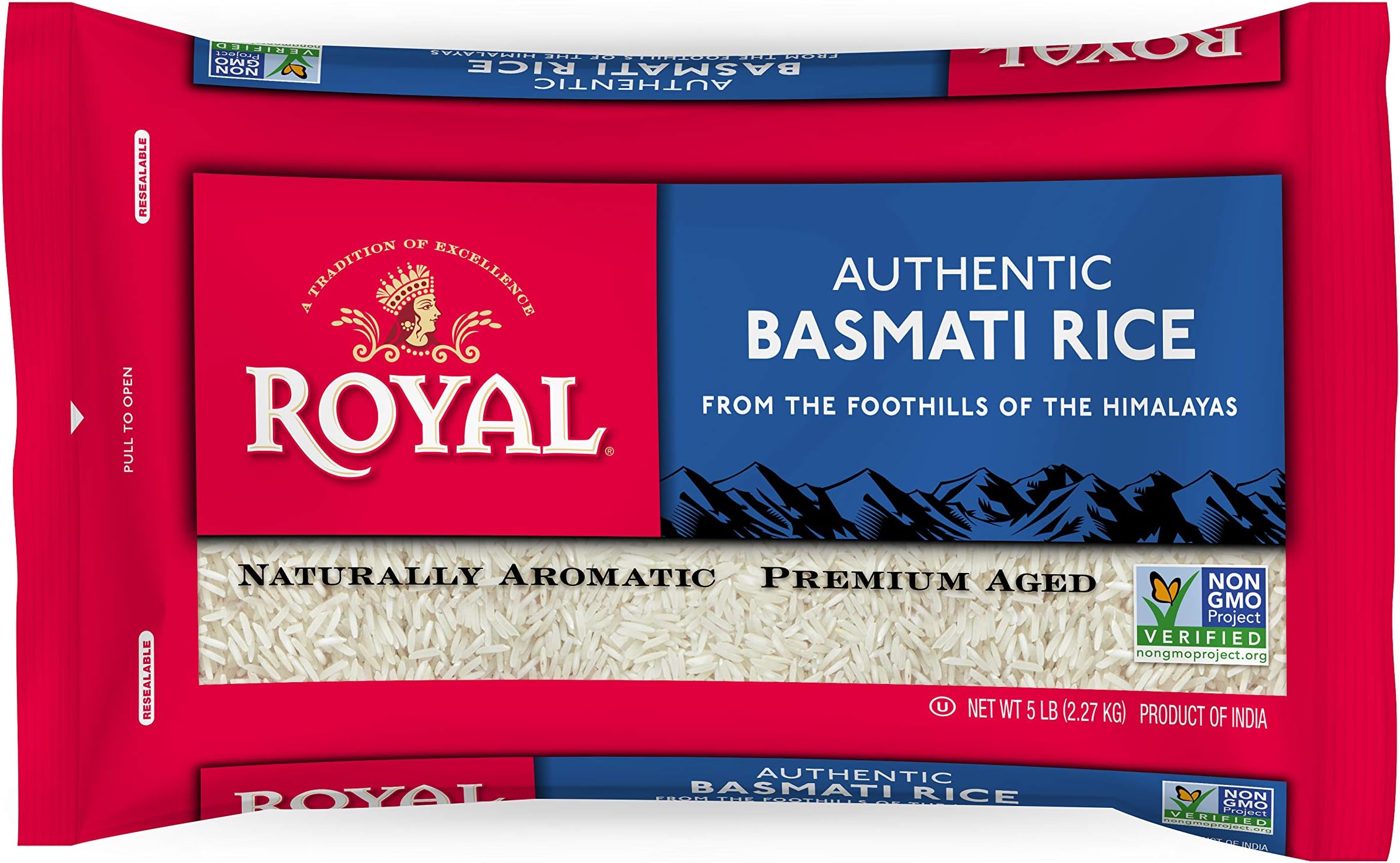 Royal White Basmati Rice, 5 Pound (2-Pack)