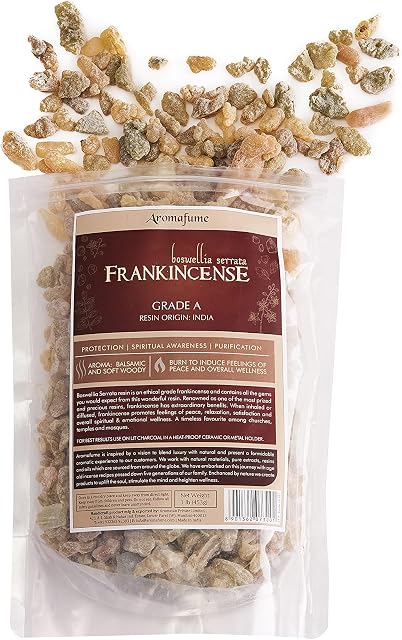 Frankincense Resin 1lb (453 g) | Organic Premium Resin Incense | Church Incense | Gum Olibanum | Boswellia Serrata | Frankincense Tears | Pure Frankincense Granules | AA Grade