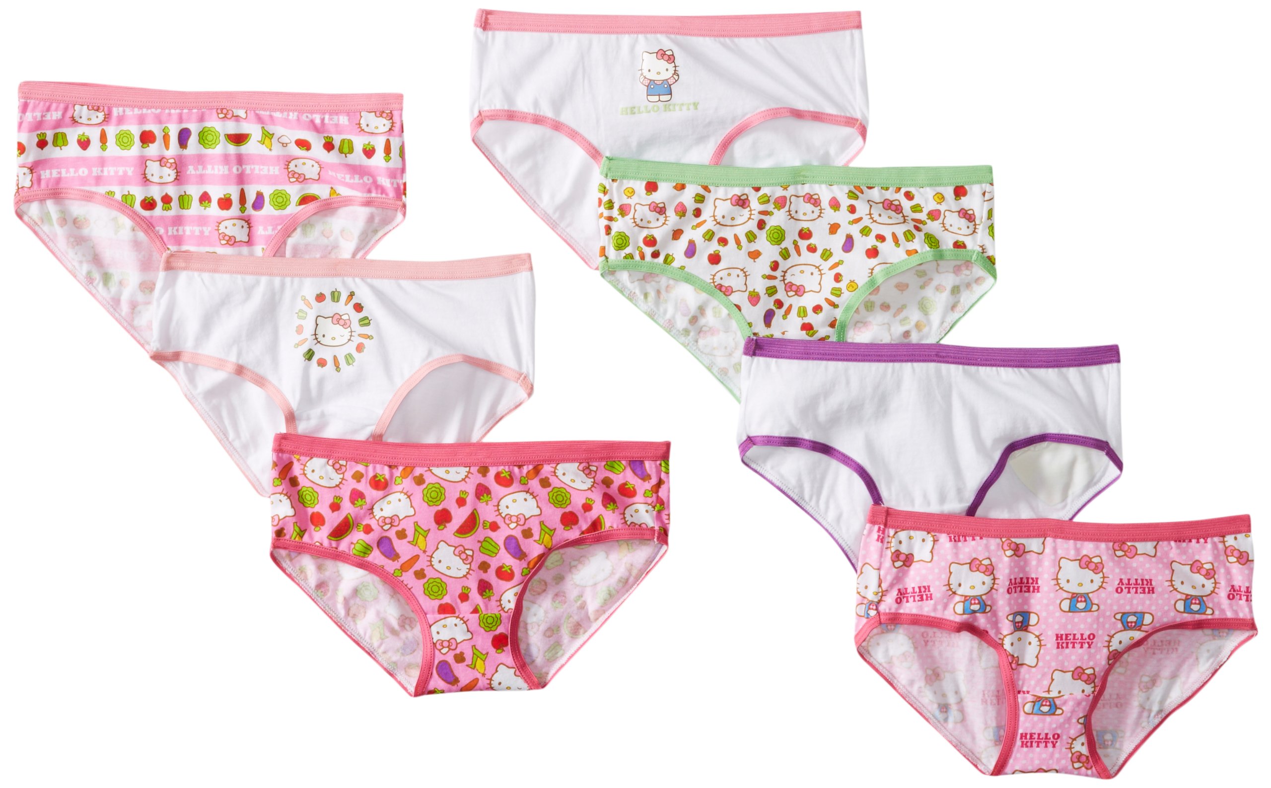 Handcraft Little Girls' Hello Kitty hipster (Pack of 7)