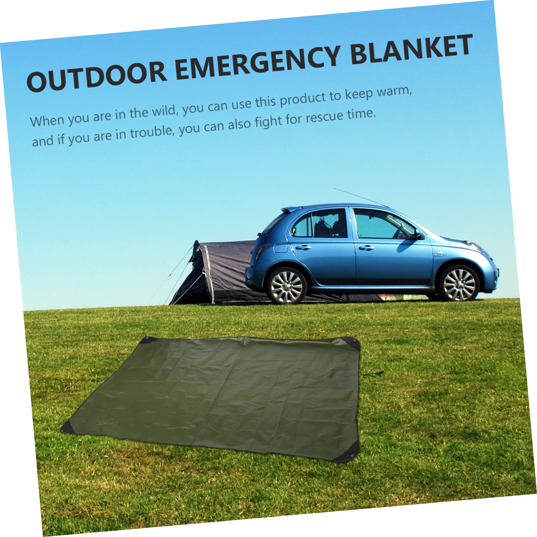 Mikinona Coperta e Termica Telo per Picnic e Sopravvivenza Materassino Isolante Anti-umidità per Escursioni e Emergenze Outdoor