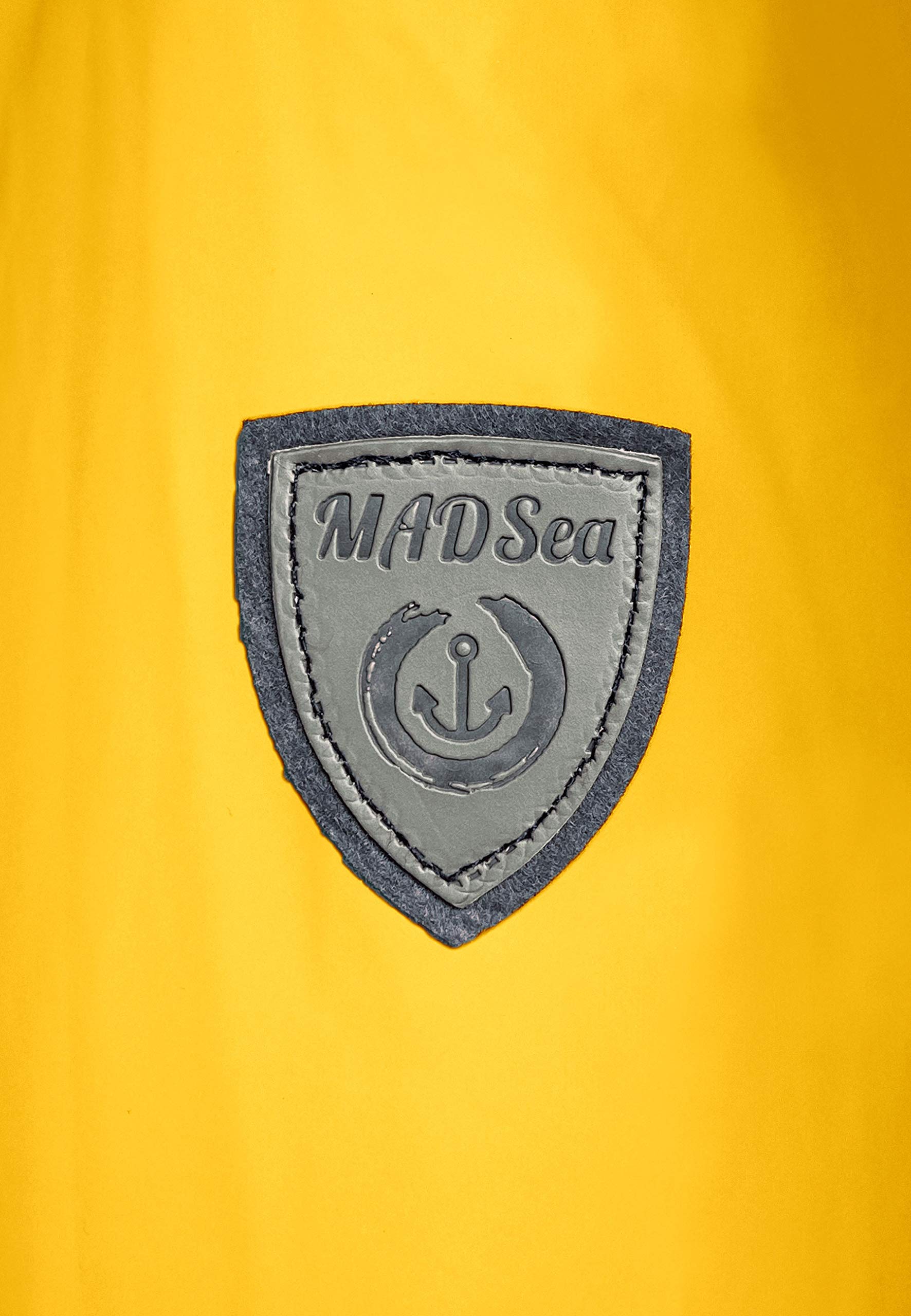 MADSea Damen Regenmantel Friesennerz 620 | halblanger wasserdichter Regenparka | winddicht mit maritimen, weiß/blauen Innenfutter