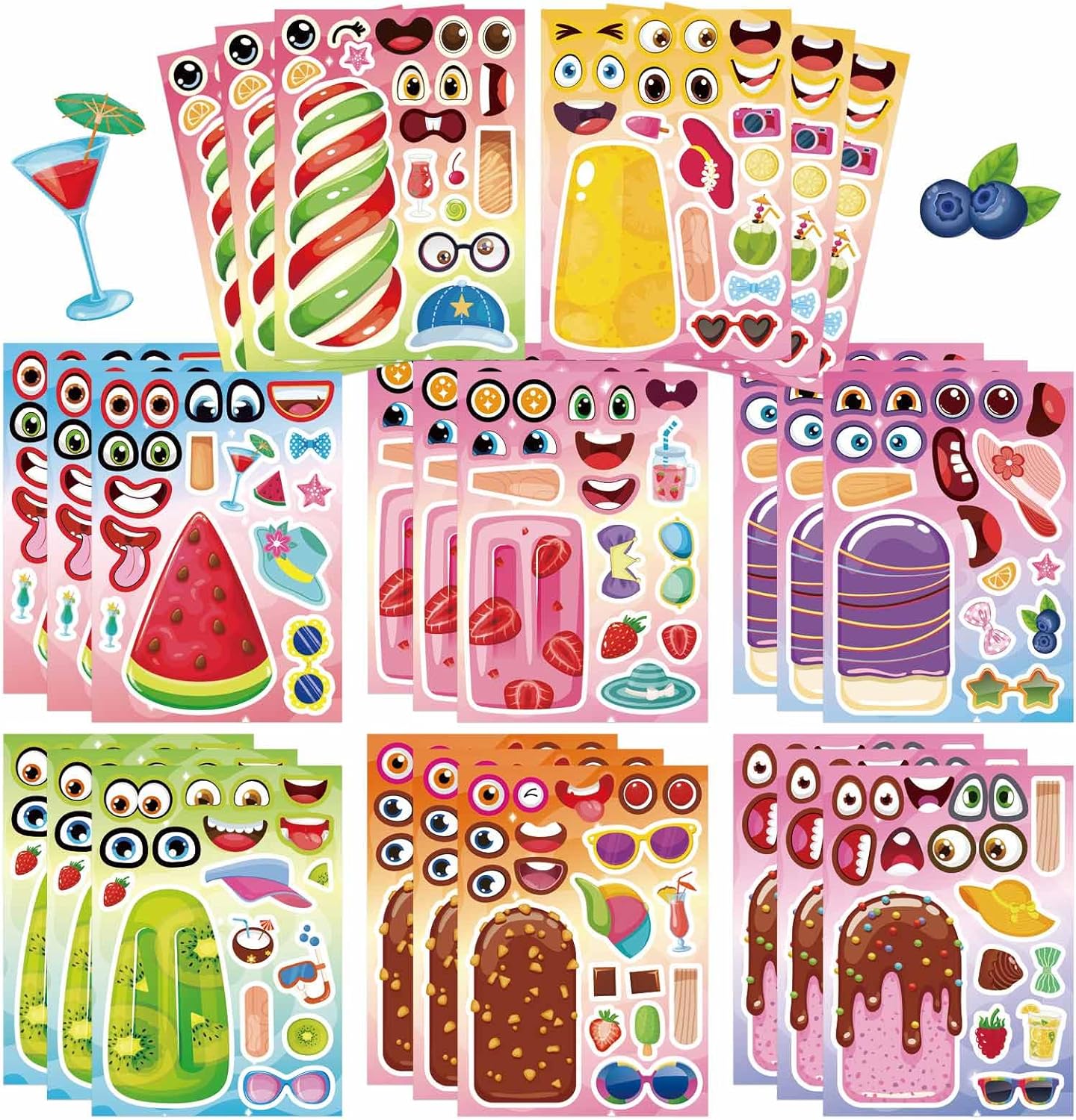 Amazon 24 Sheets Make Your Own Ice Cream Stickers For Kids