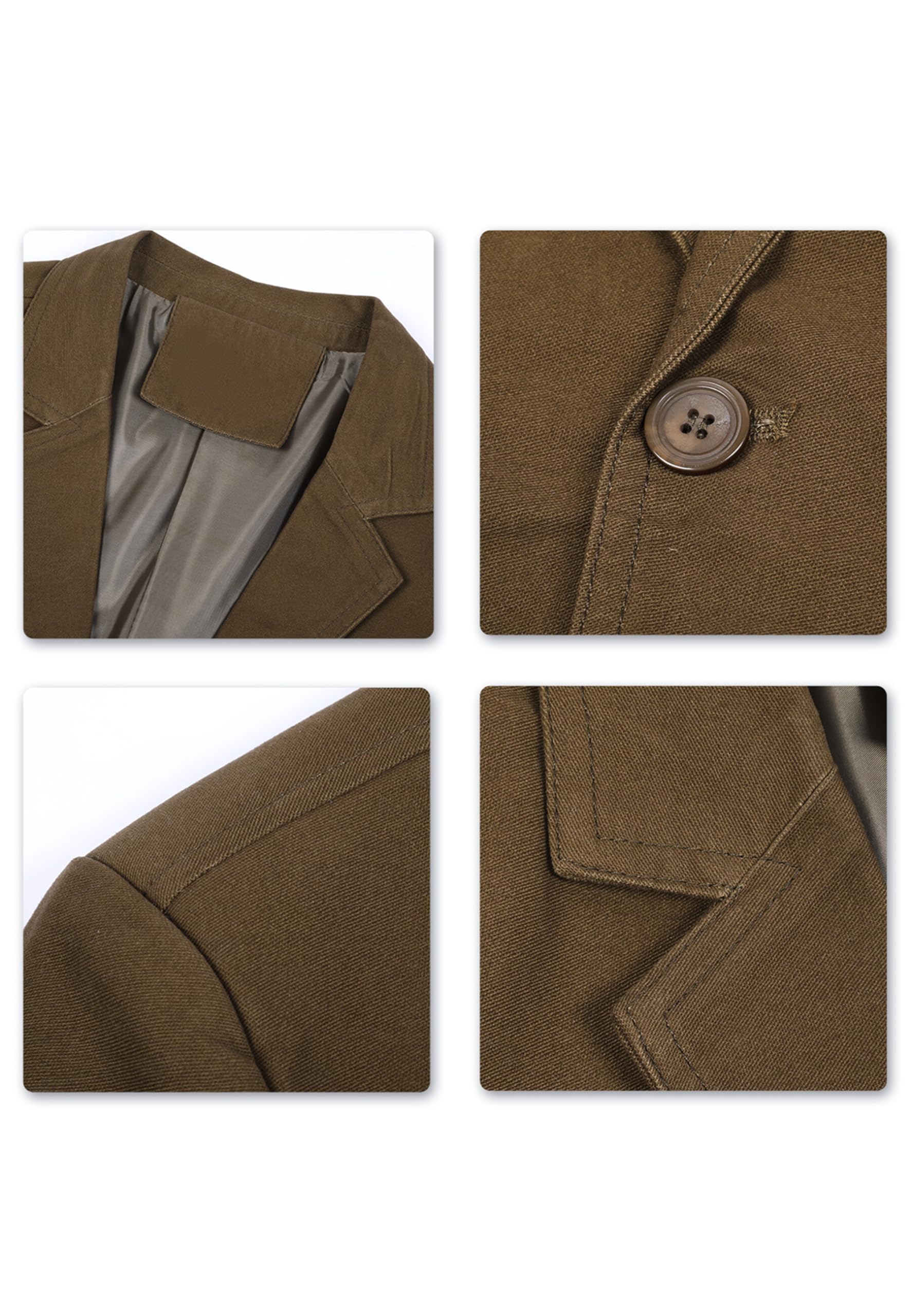 Allthemen Blazer da Uomo Casual Giacca Slim Fit Giacche in Cotone Monopetto a Due Bottoni Blazer Elegante Tinta Unita