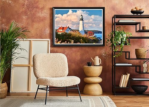 Miniatura 6 de Paquete de 2 rompecabezas para adultos de 1000 piezas, rompecabezas de faro, rompecabezas para adultos de 1000 piezas en adelante, rompecabezas